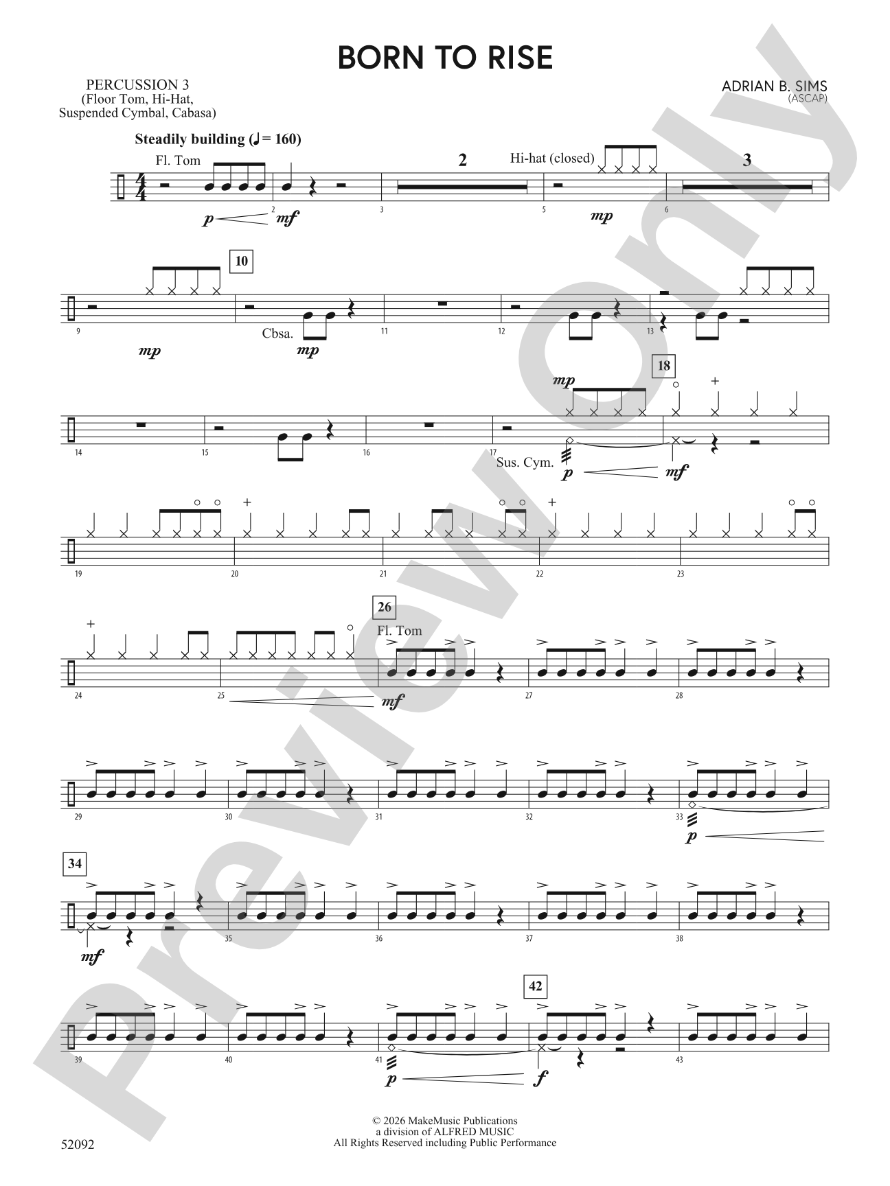 BORN TO RISE/MYB: 3rd Percussion