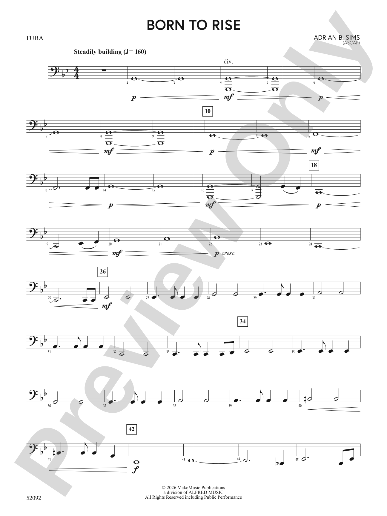 BORN TO RISE/MYB: Tuba