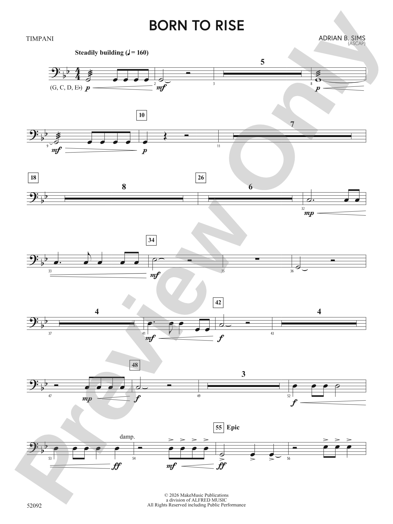 BORN TO RISE/MYB: Timpani