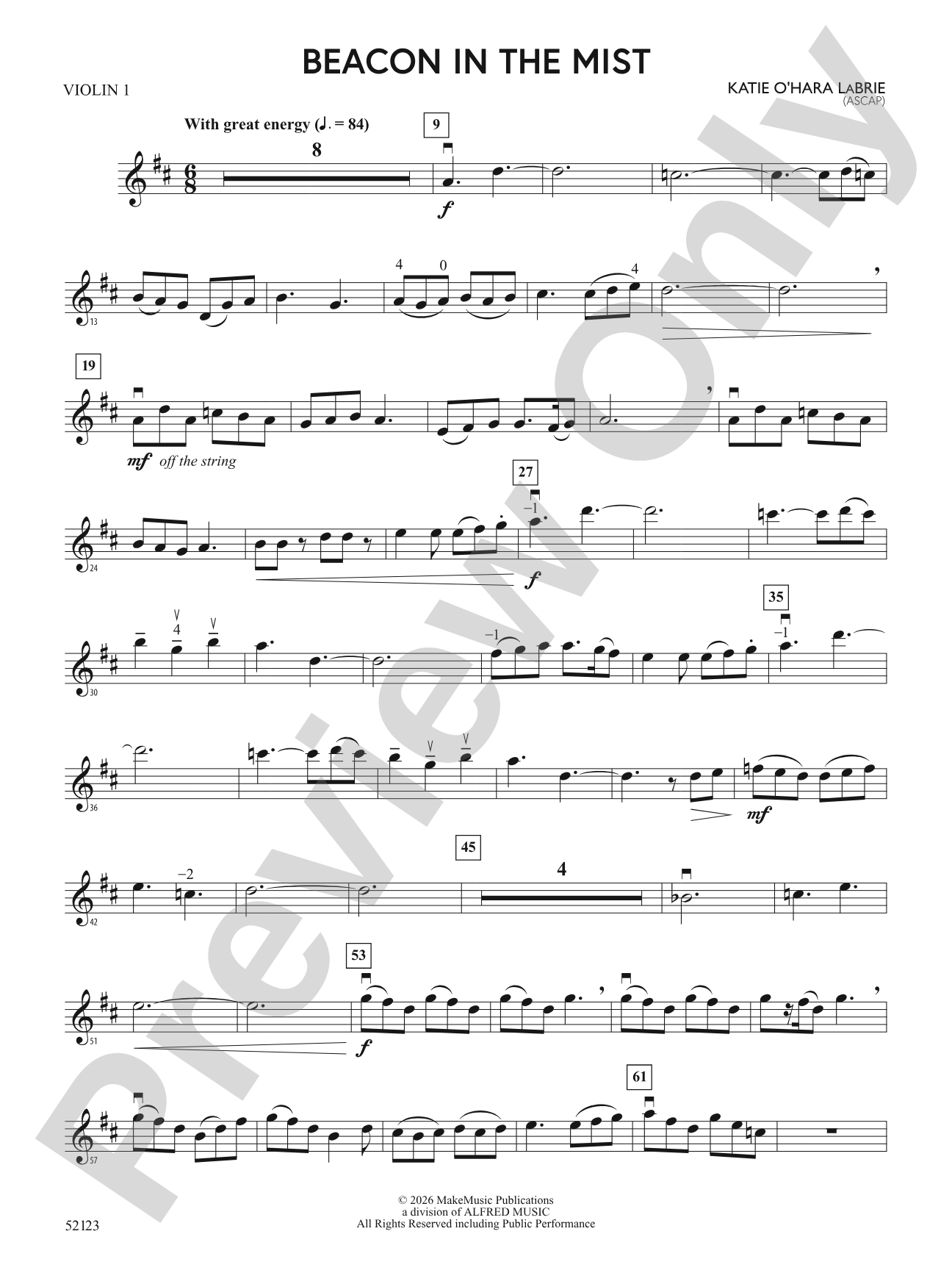 Beacon in the Mist: 1st Violin