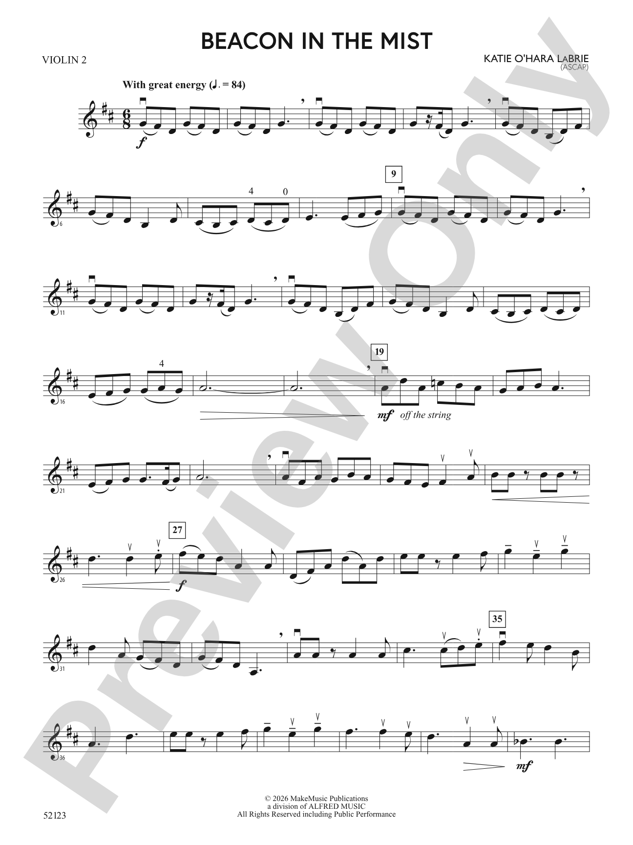 Beacon in the Mist: 2nd Violin