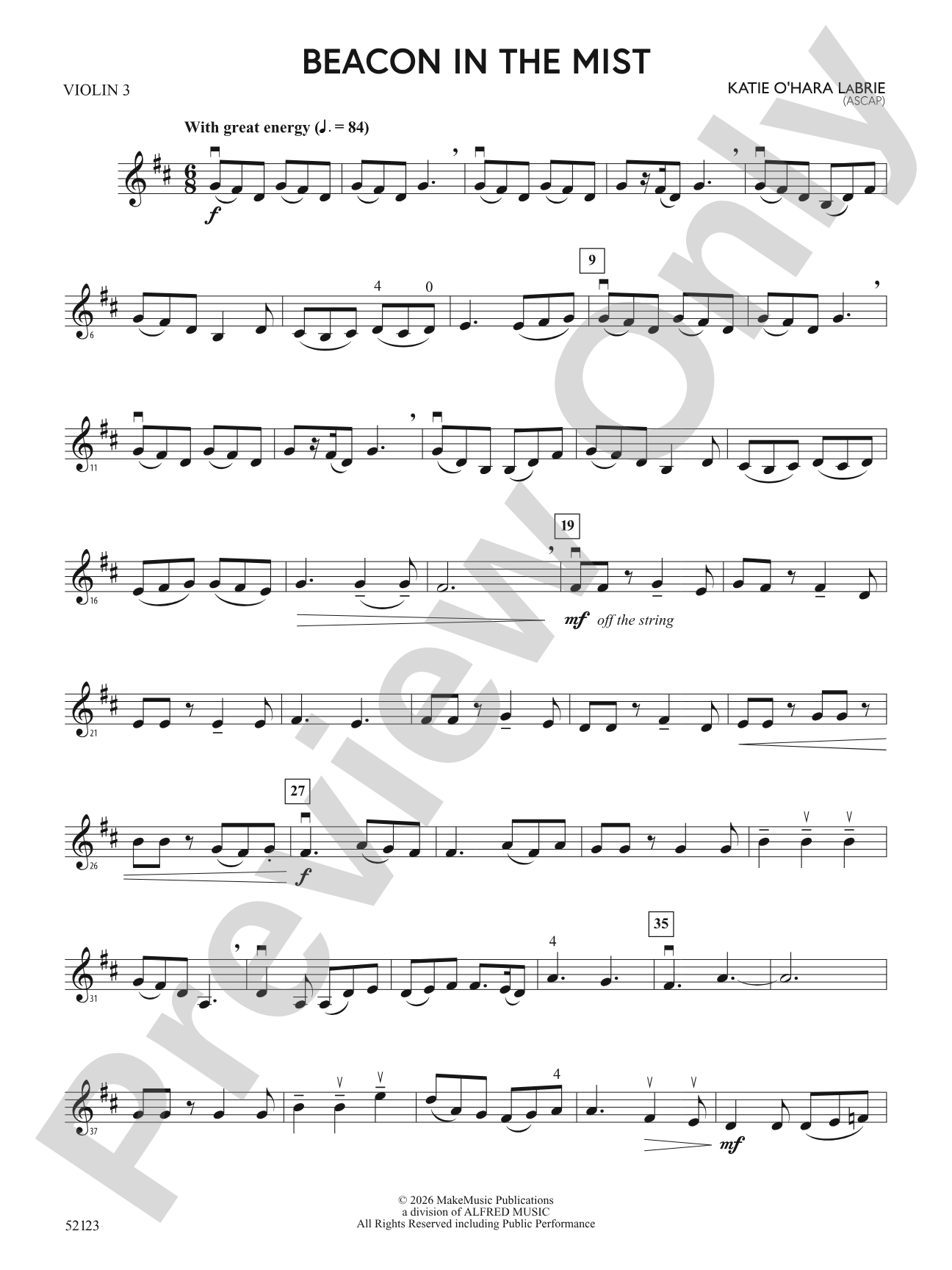 Beacon in the Mist: 3rd Violin (Viola [TC])