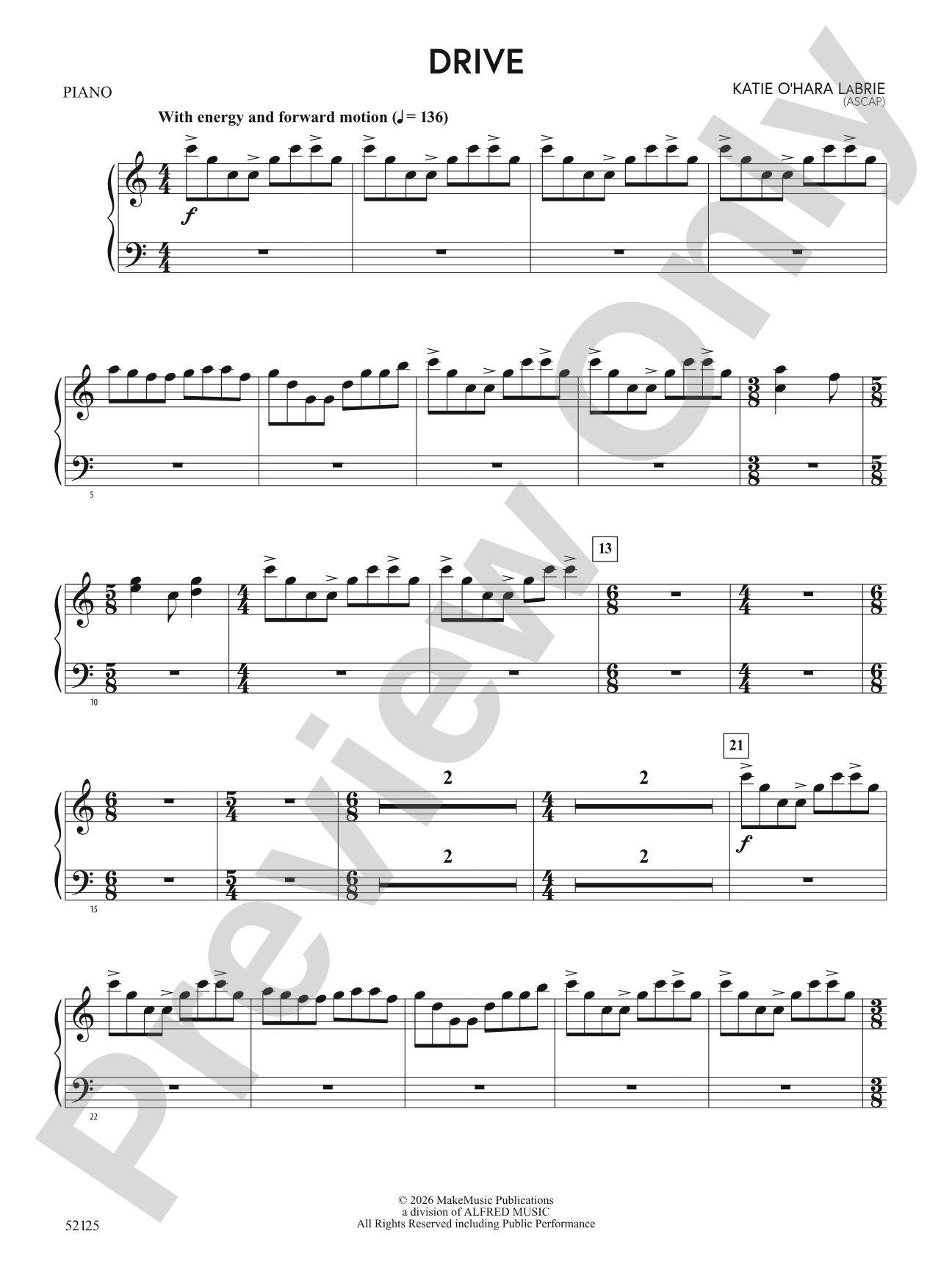 Drive: Piano Accompaniment