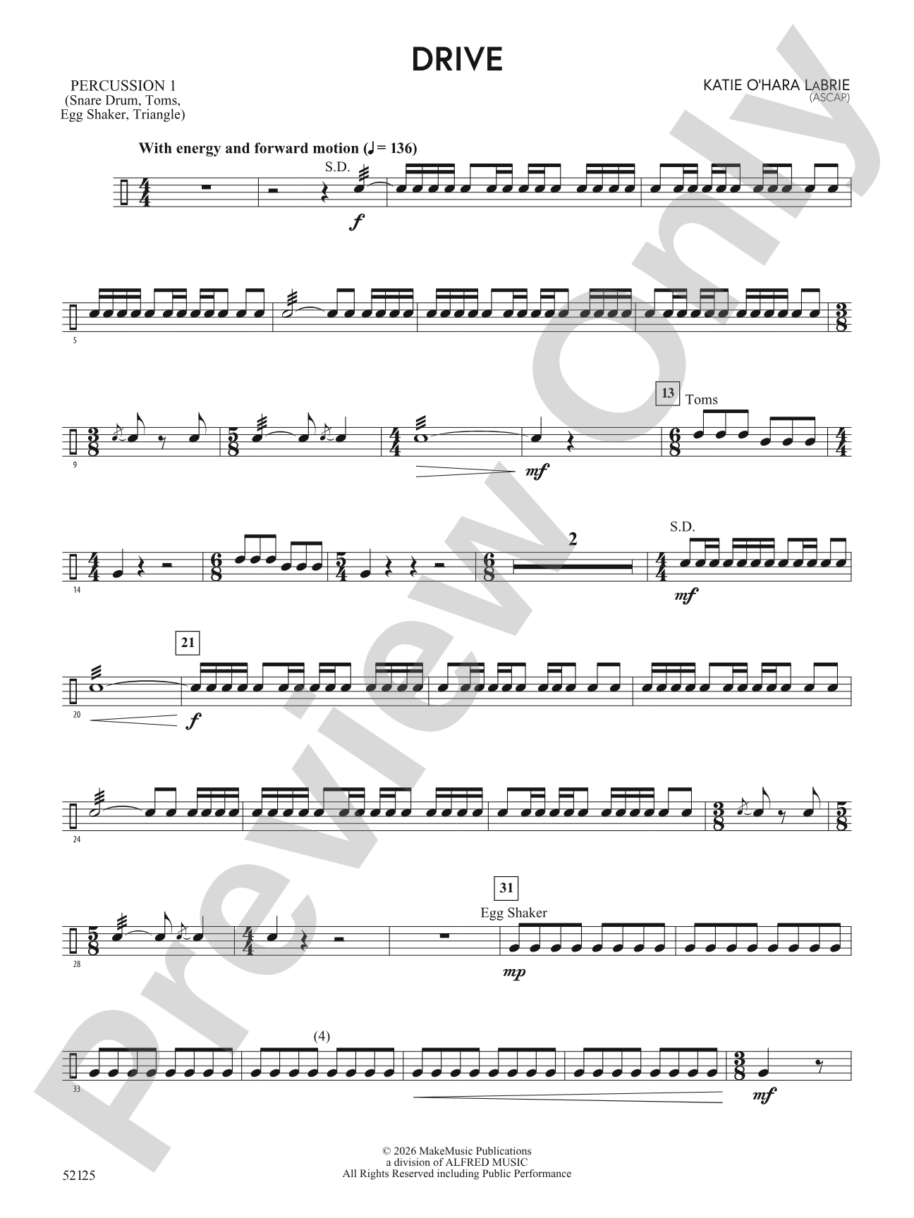 Drive: 1st Percussion