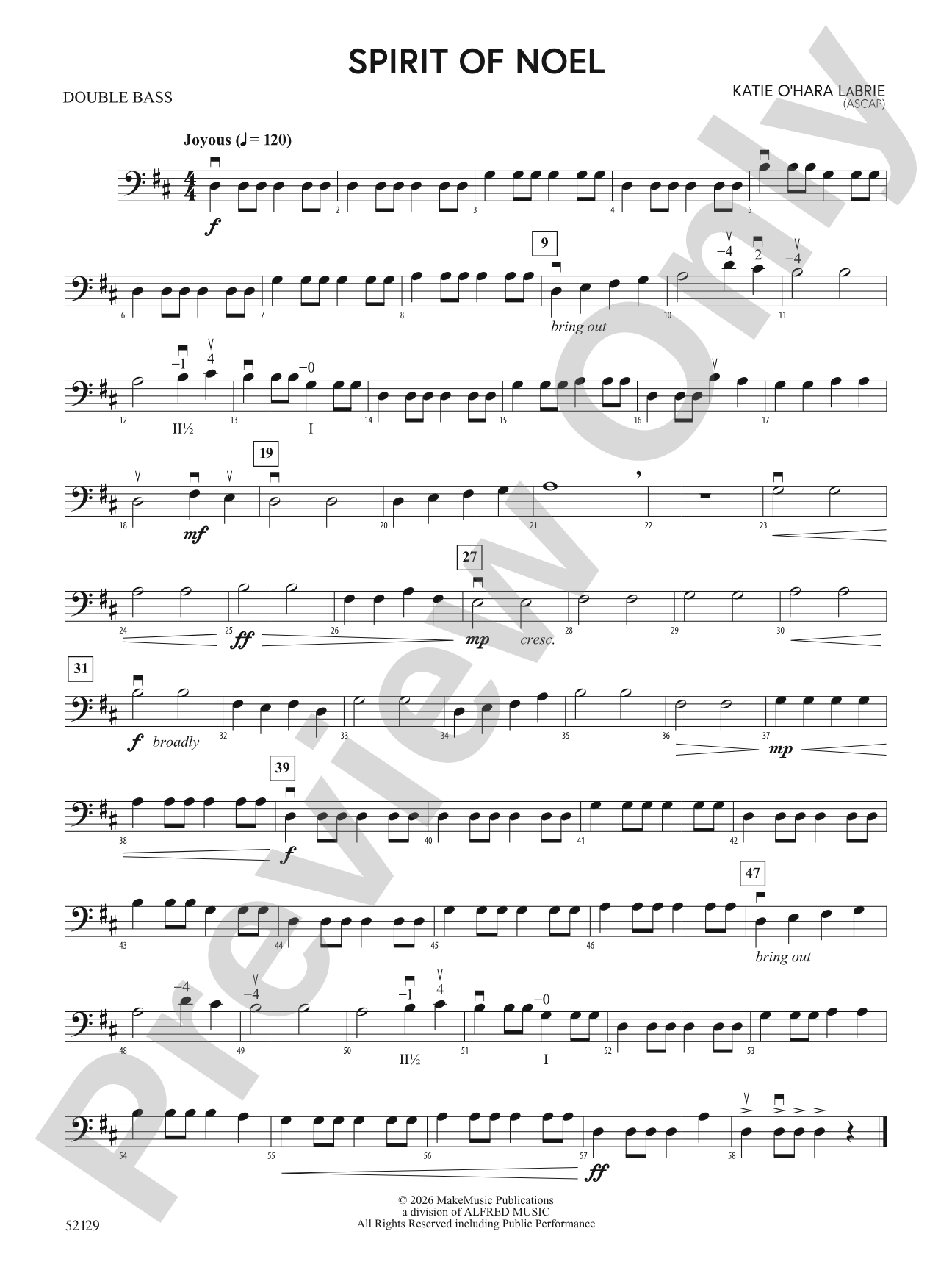 Spirit of Noel: String Bass