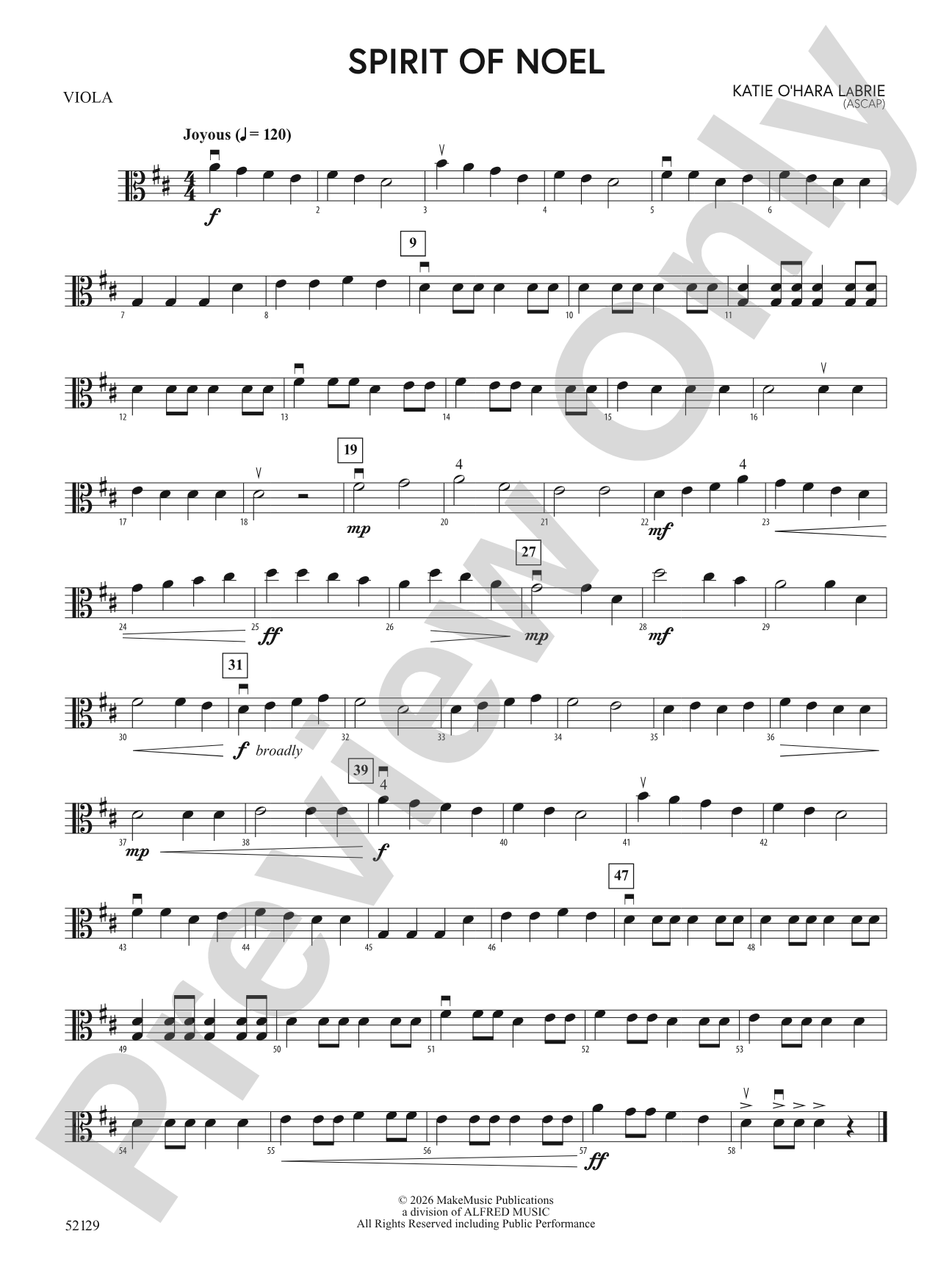 Spirit of Noel: Viola