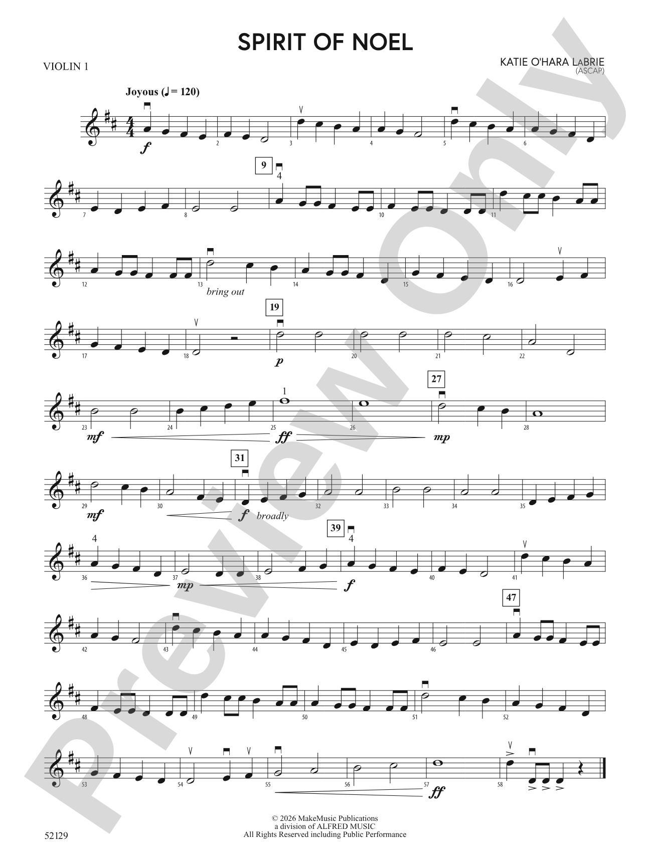 Spirit of Noel: 1st Violin