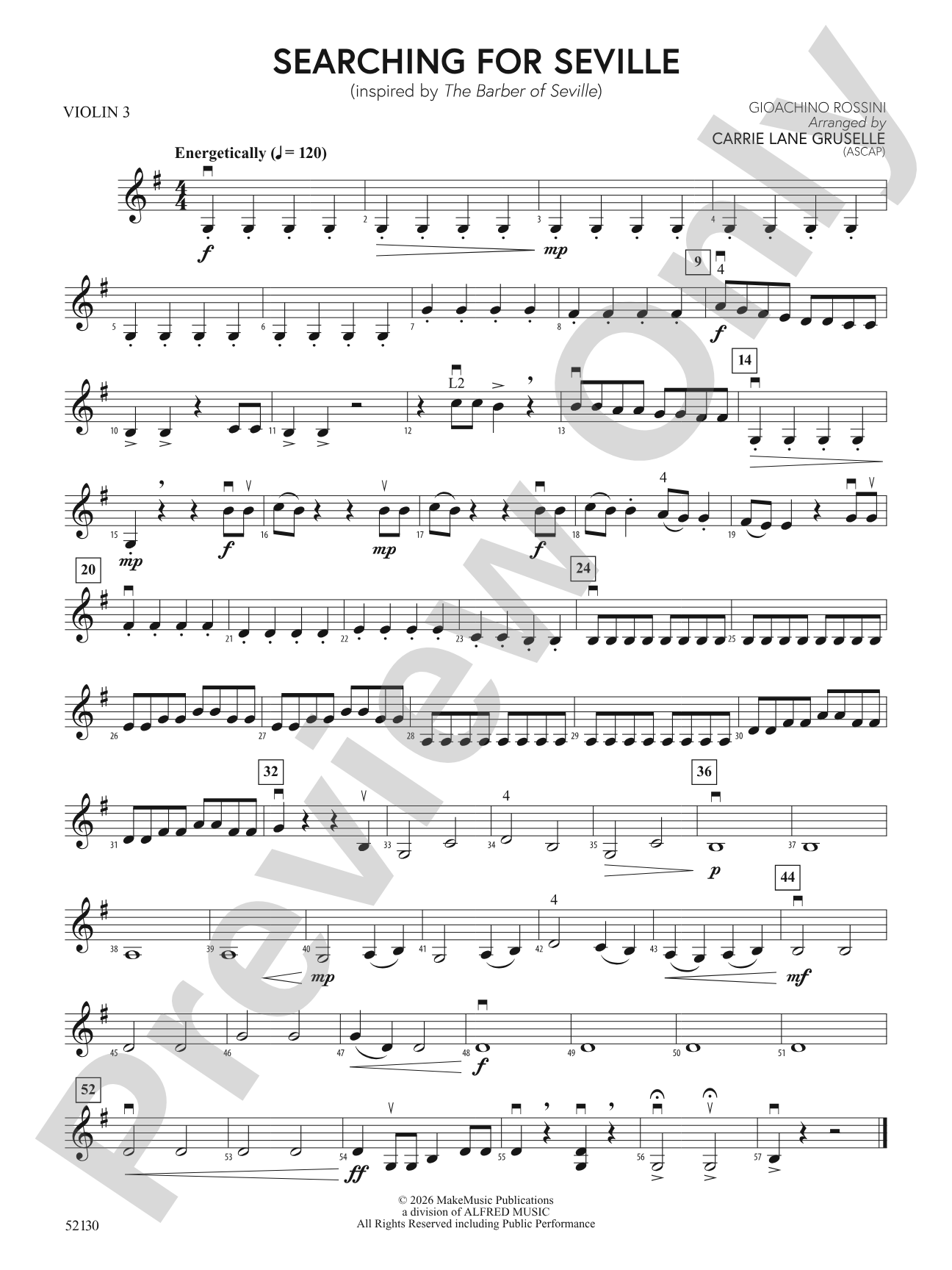 SEARCHING FOR SEVILLE/MDS: 3rd Violin (Viola [TC])