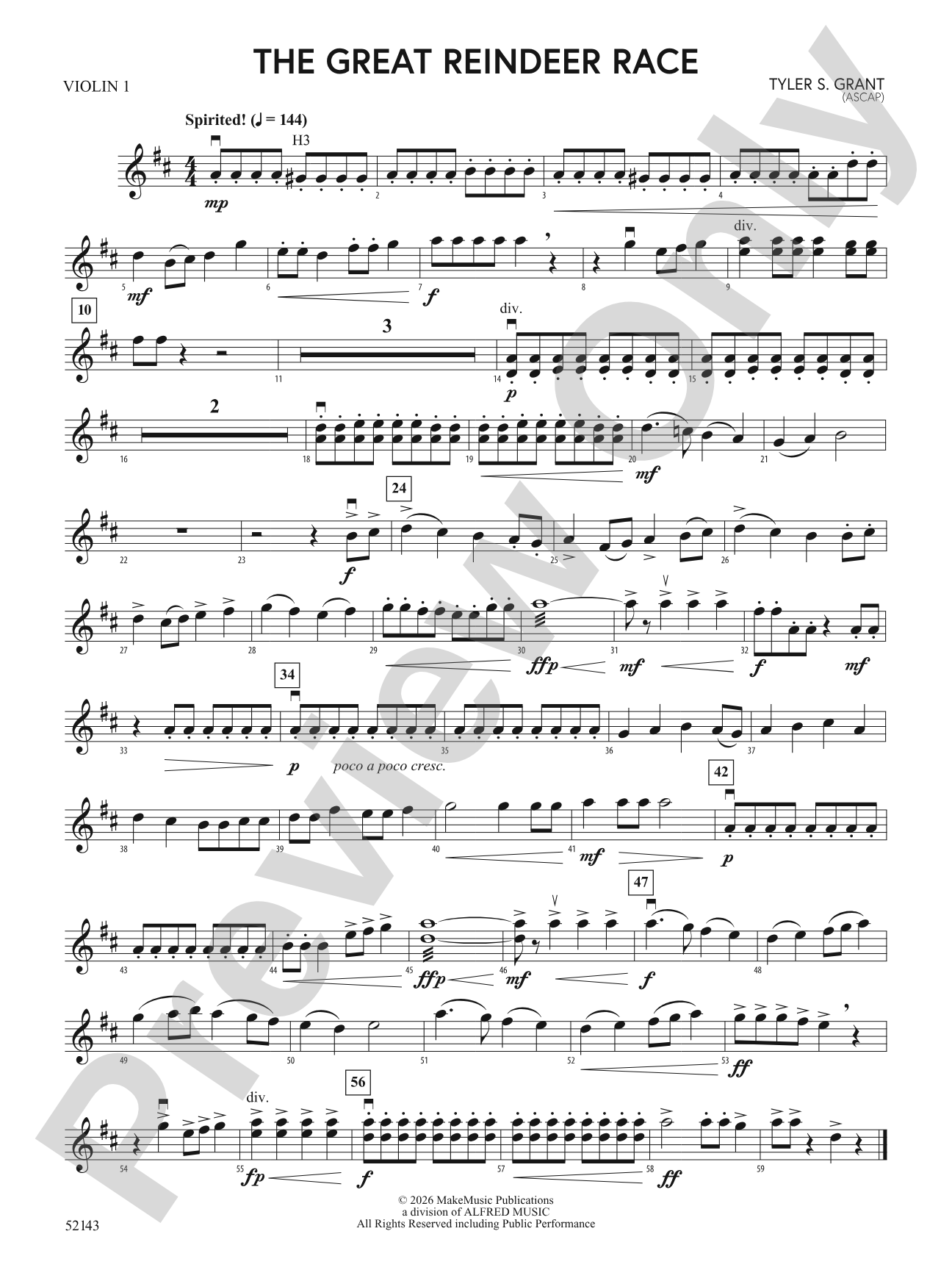 The Great Reindeer Race: 1st Violin