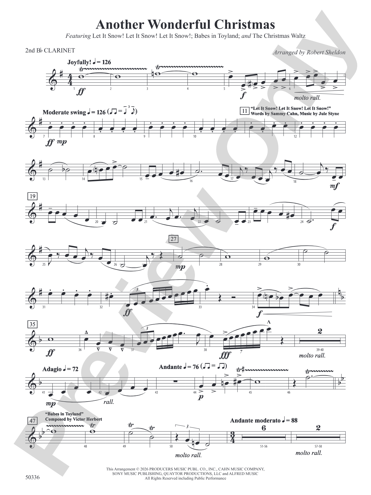 Another Wonderful Christmas: 2nd B-flat Clarinet