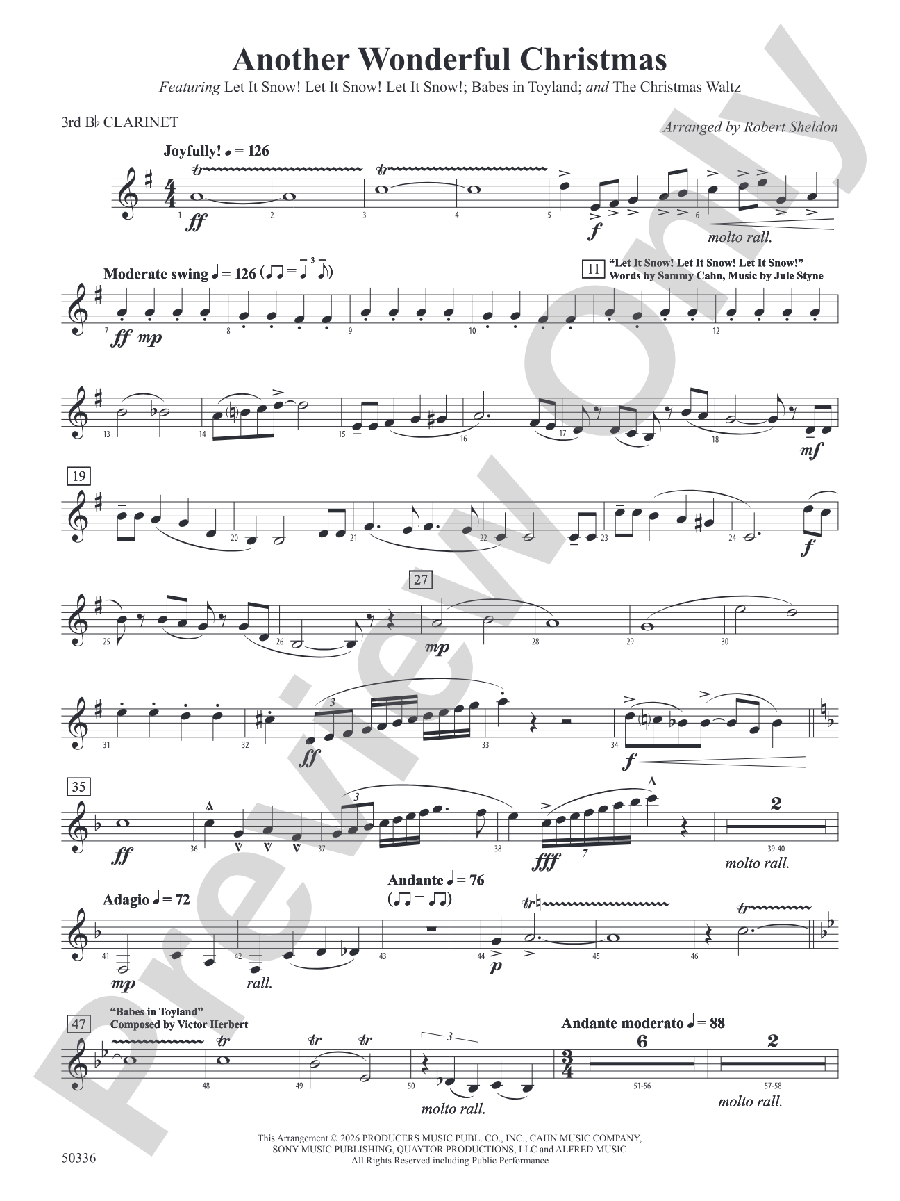 Another Wonderful Christmas: 3rd B-flat Clarinet