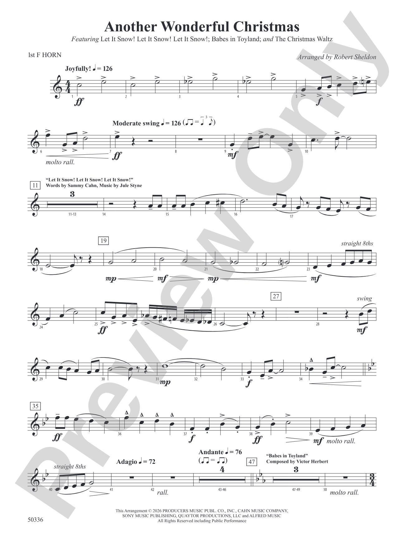 Another Wonderful Christmas: 1st F Horn