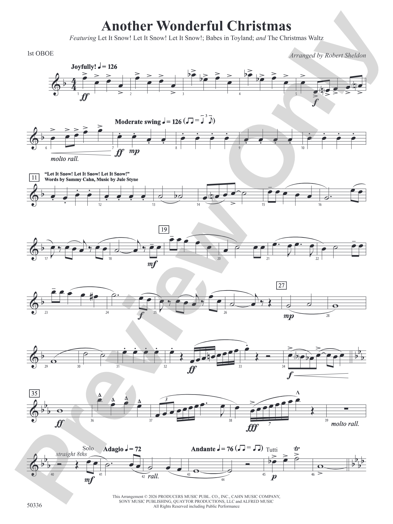 Another Wonderful Christmas: Oboe