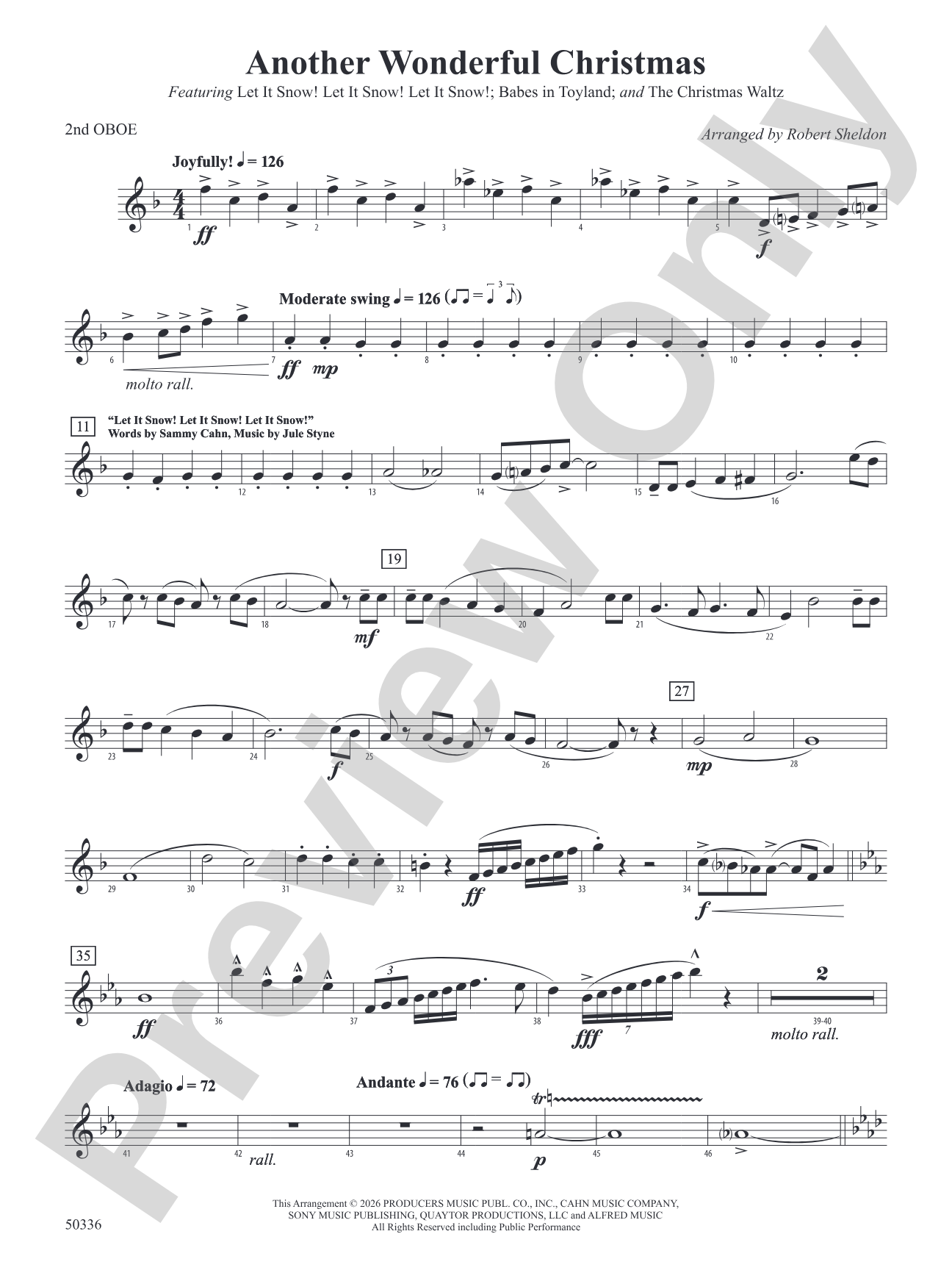 Another Wonderful Christmas: 2nd Oboe