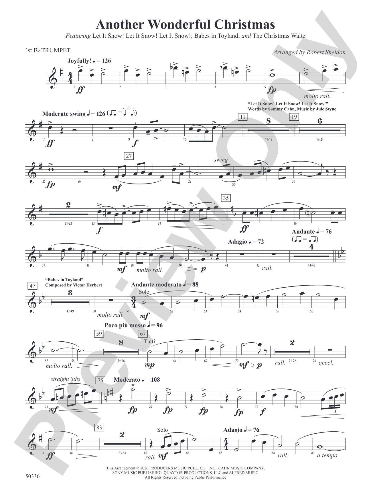 Another Wonderful Christmas: 1st B-flat Trumpet