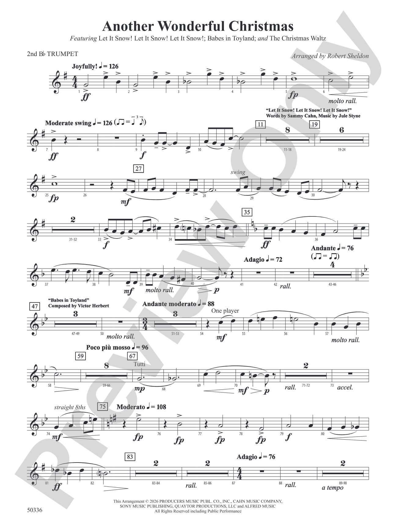 Another Wonderful Christmas: 2nd B-flat Trumpet