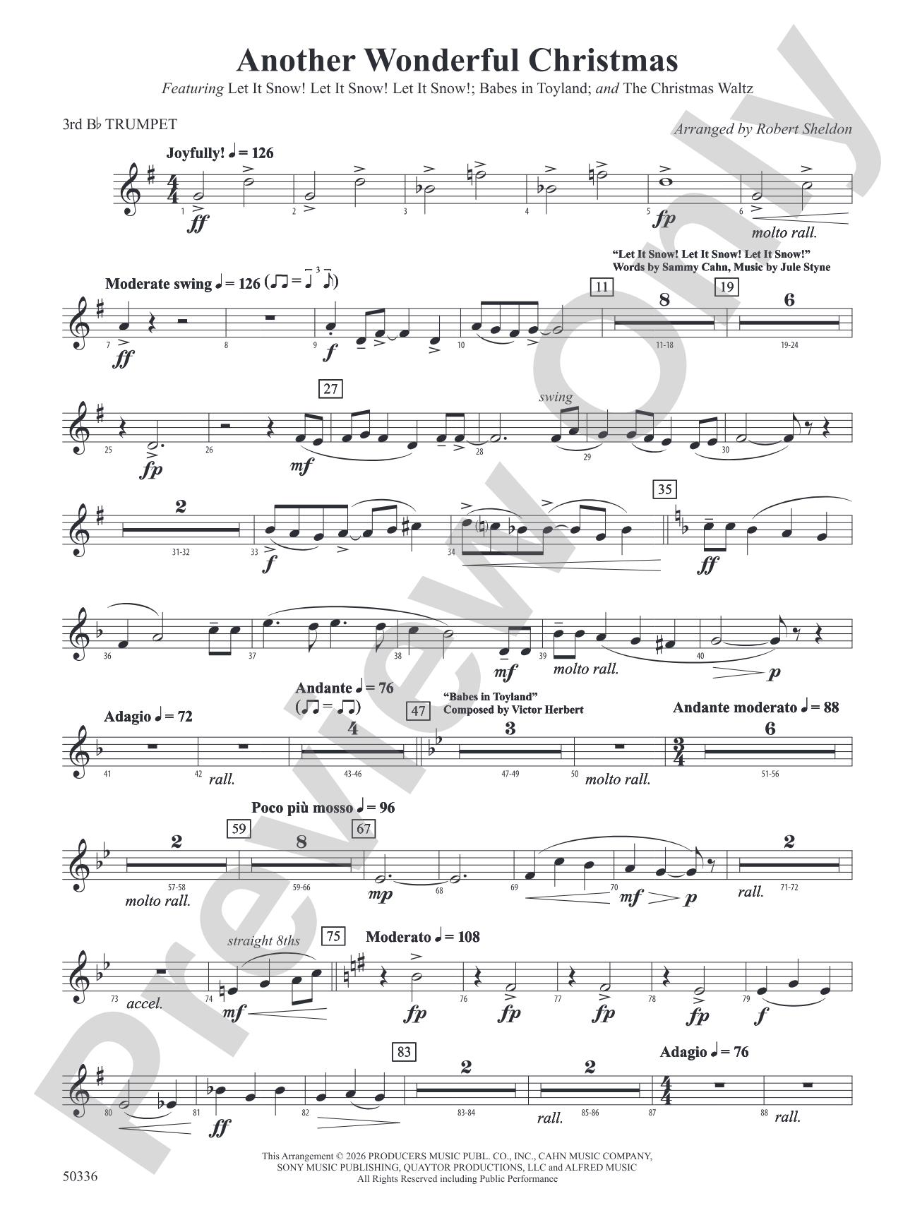 Another Wonderful Christmas: 3rd B-flat Trumpet
