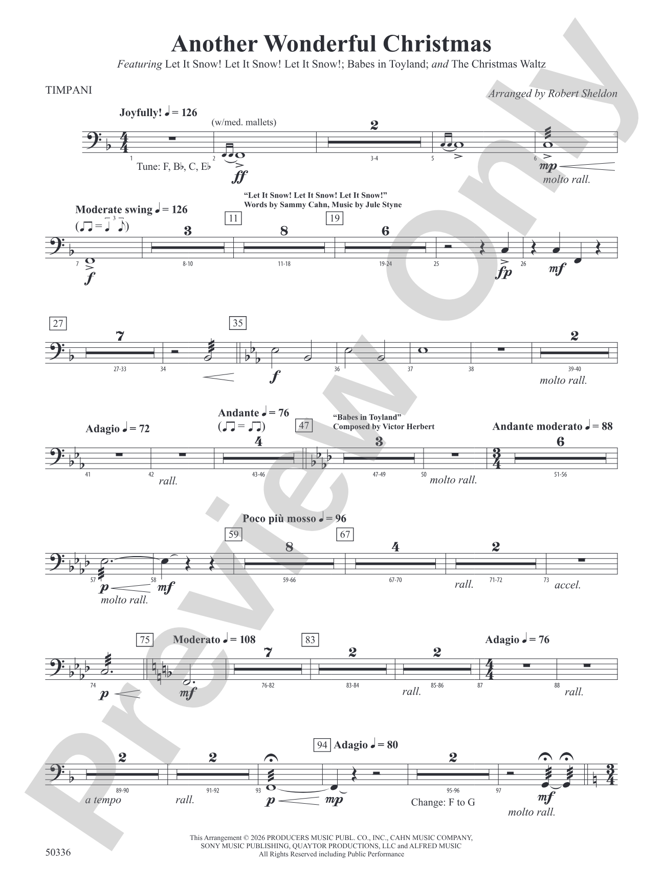 Another Wonderful Christmas: Timpani