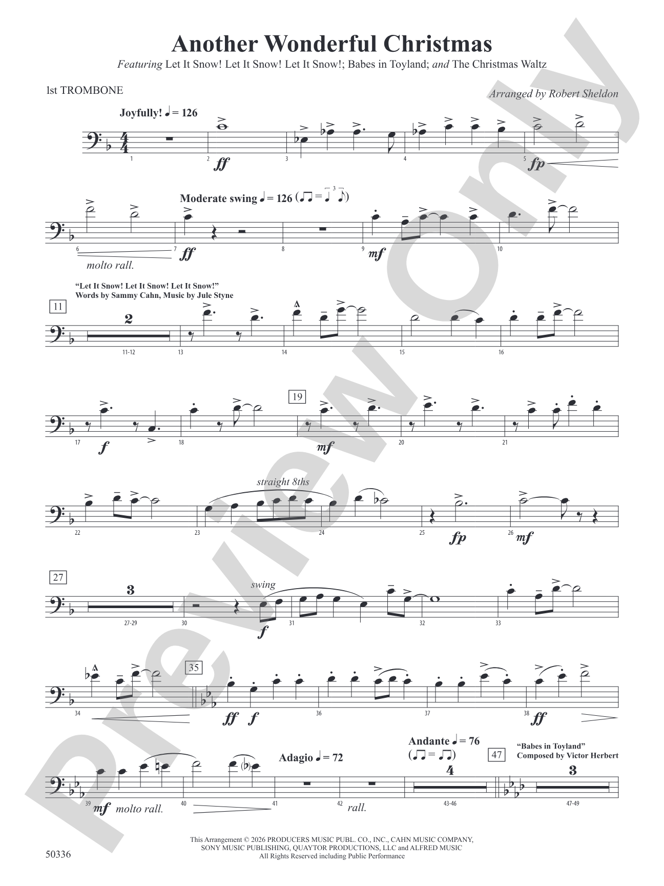 Another Wonderful Christmas: 1st Trombone