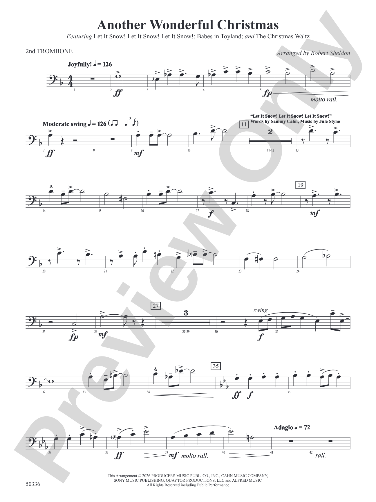 Another Wonderful Christmas: 2nd Trombone
