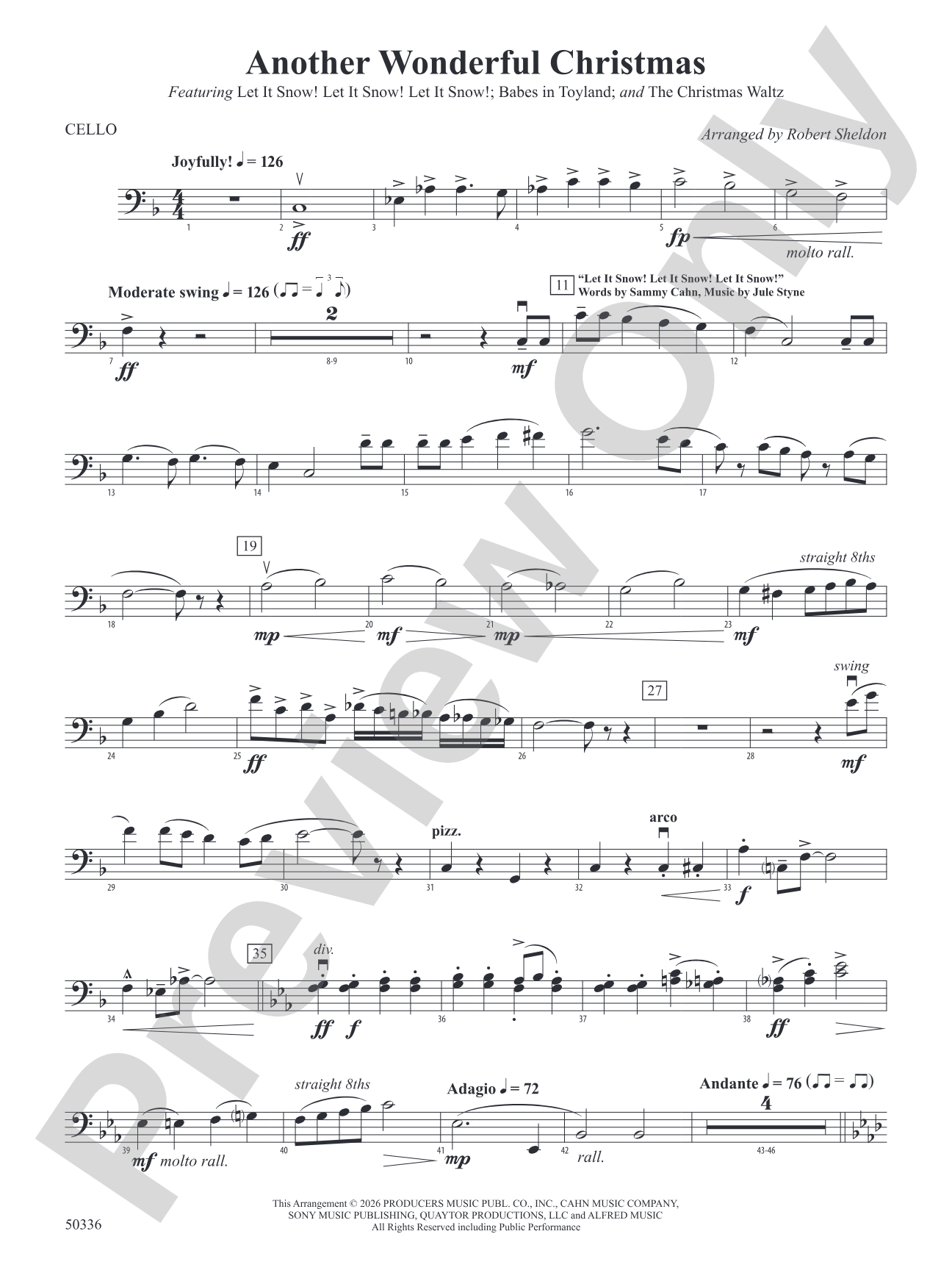 Another Wonderful Christmas: Cello