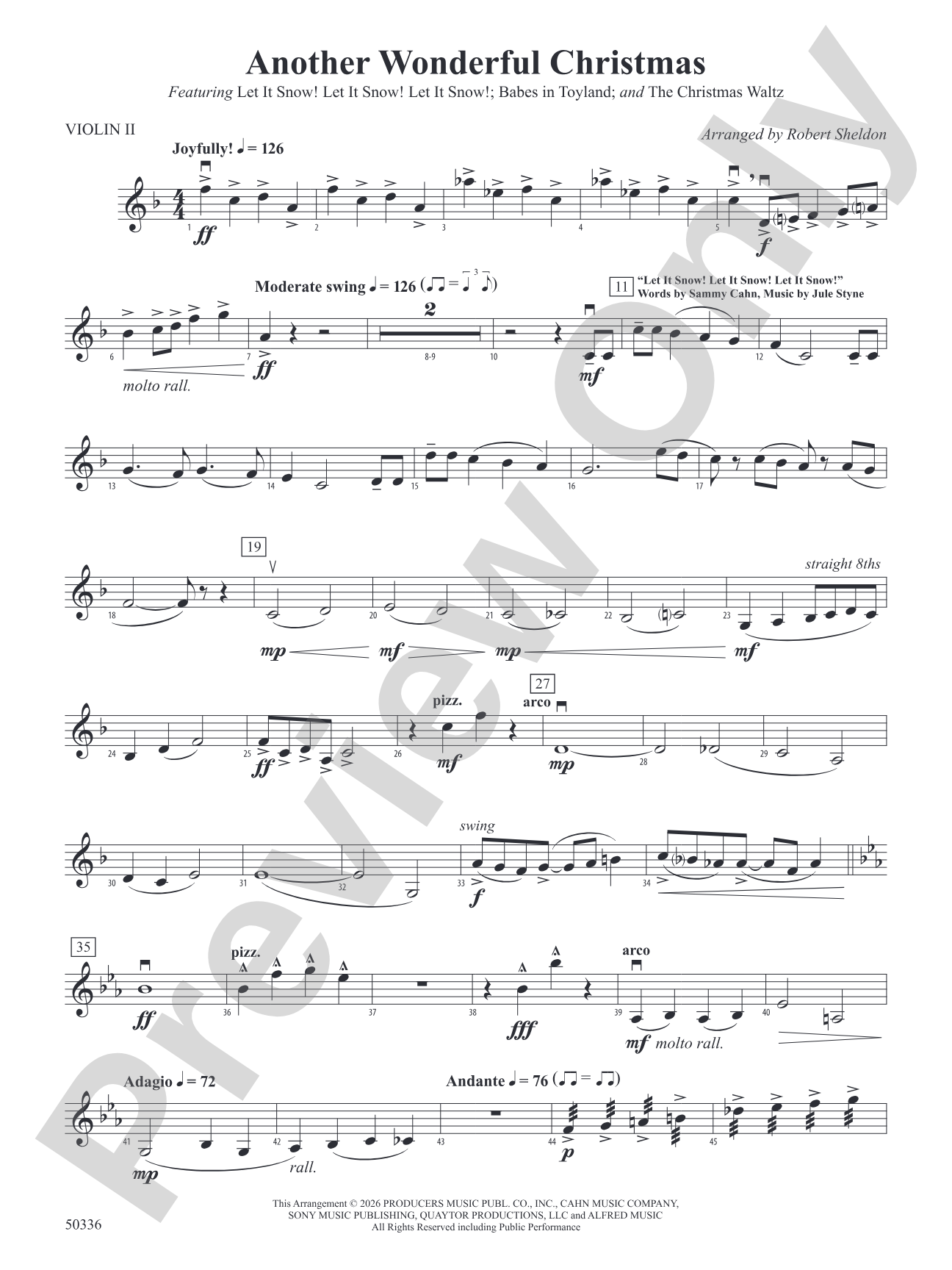 Another Wonderful Christmas: 2nd Violin