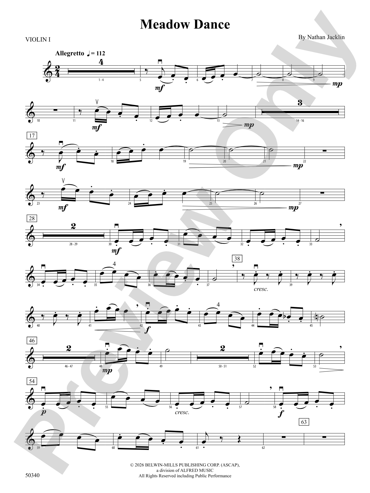 Meadow Dance: 1st Violin