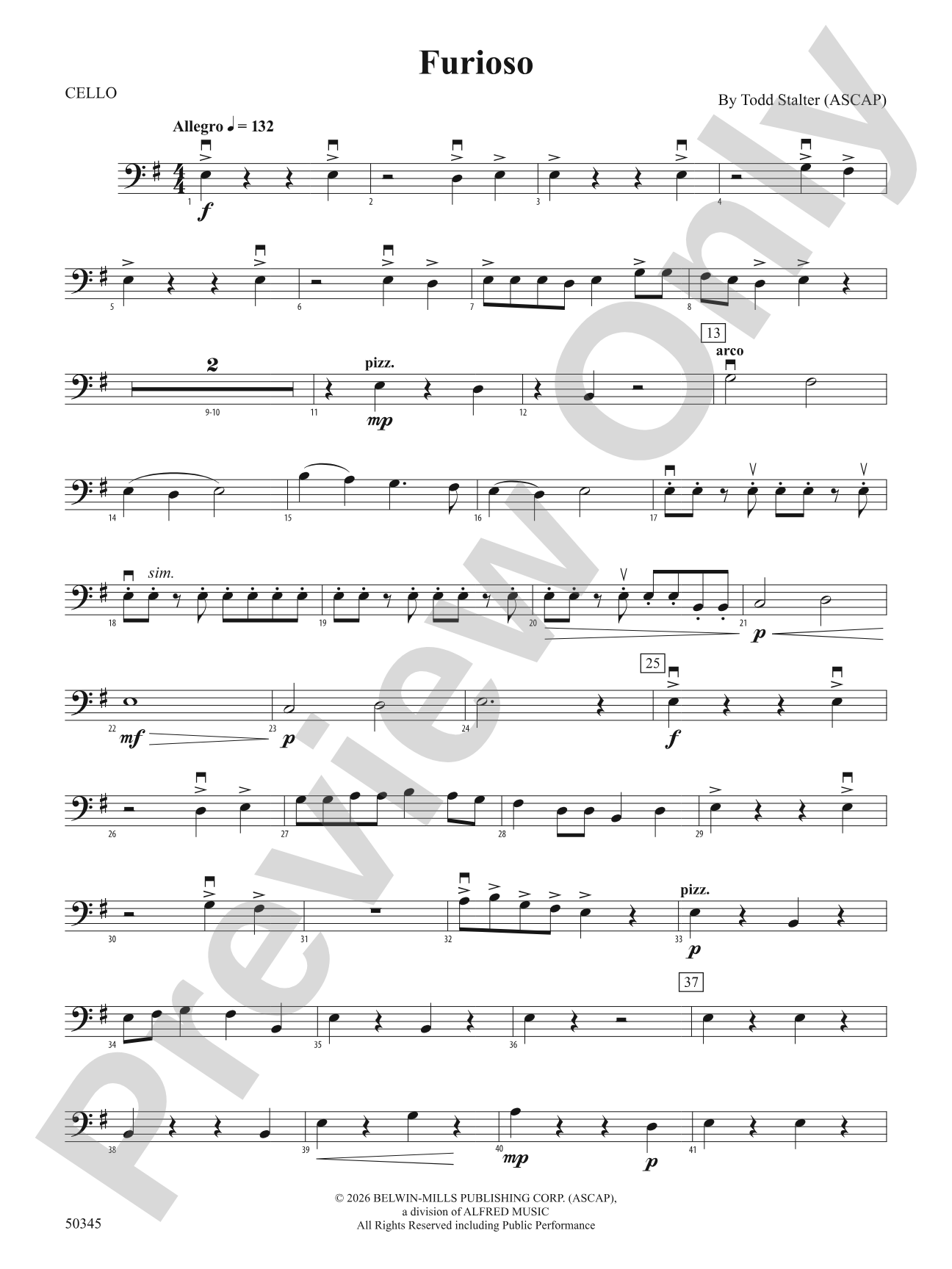 Furioso: Cello