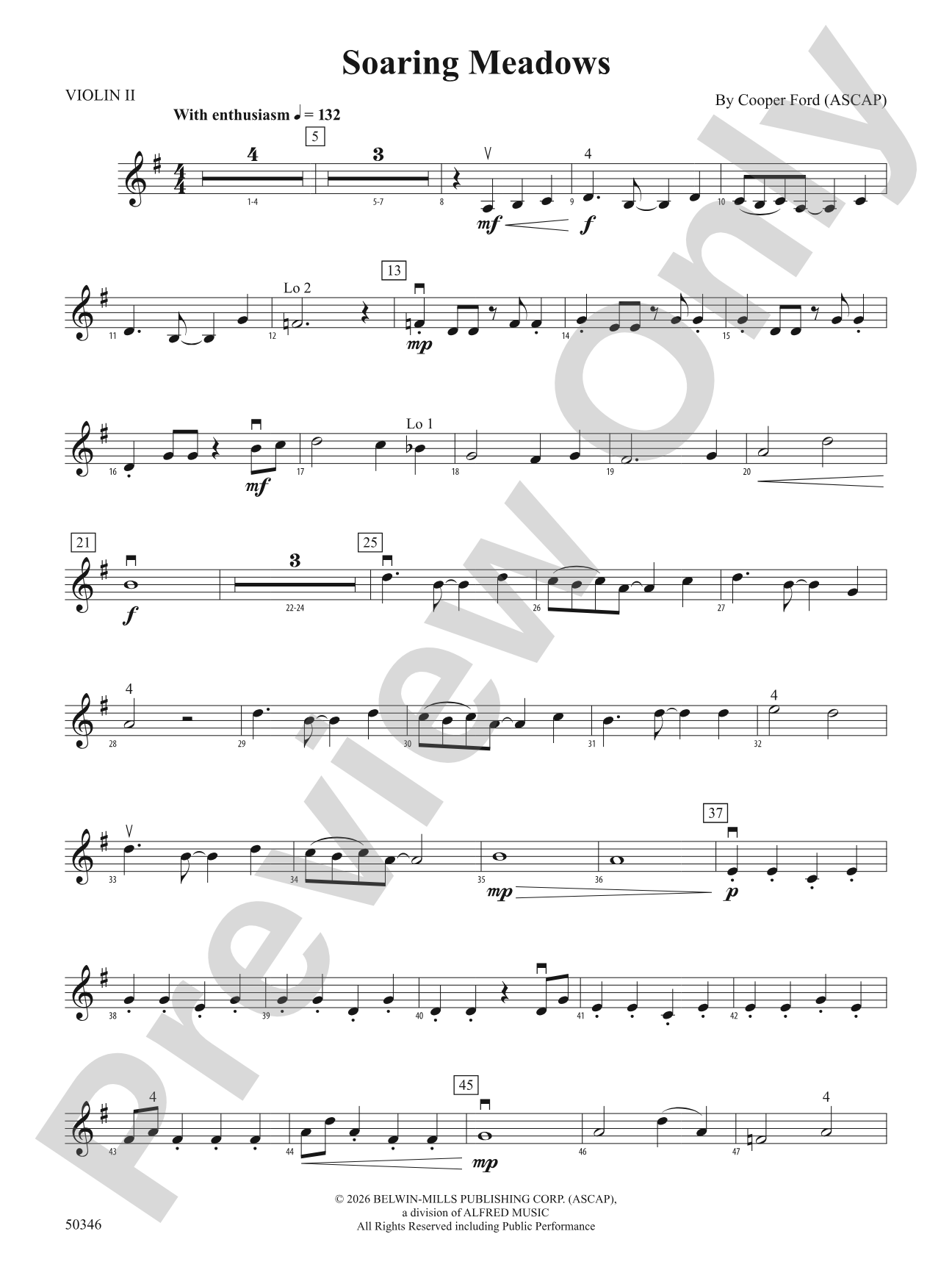 Soaring Meadows: 2nd Violin