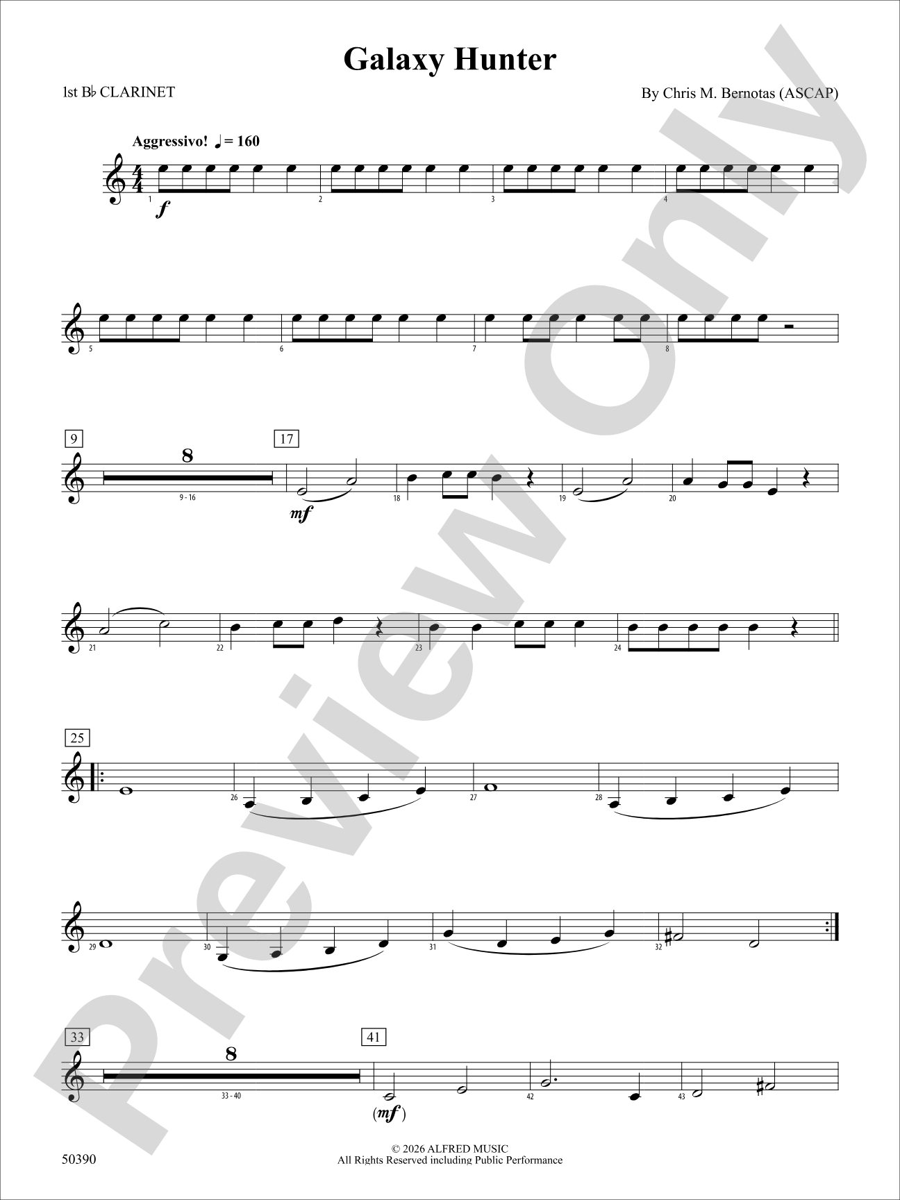 Galaxy Hunter: 1st B-flat Clarinet