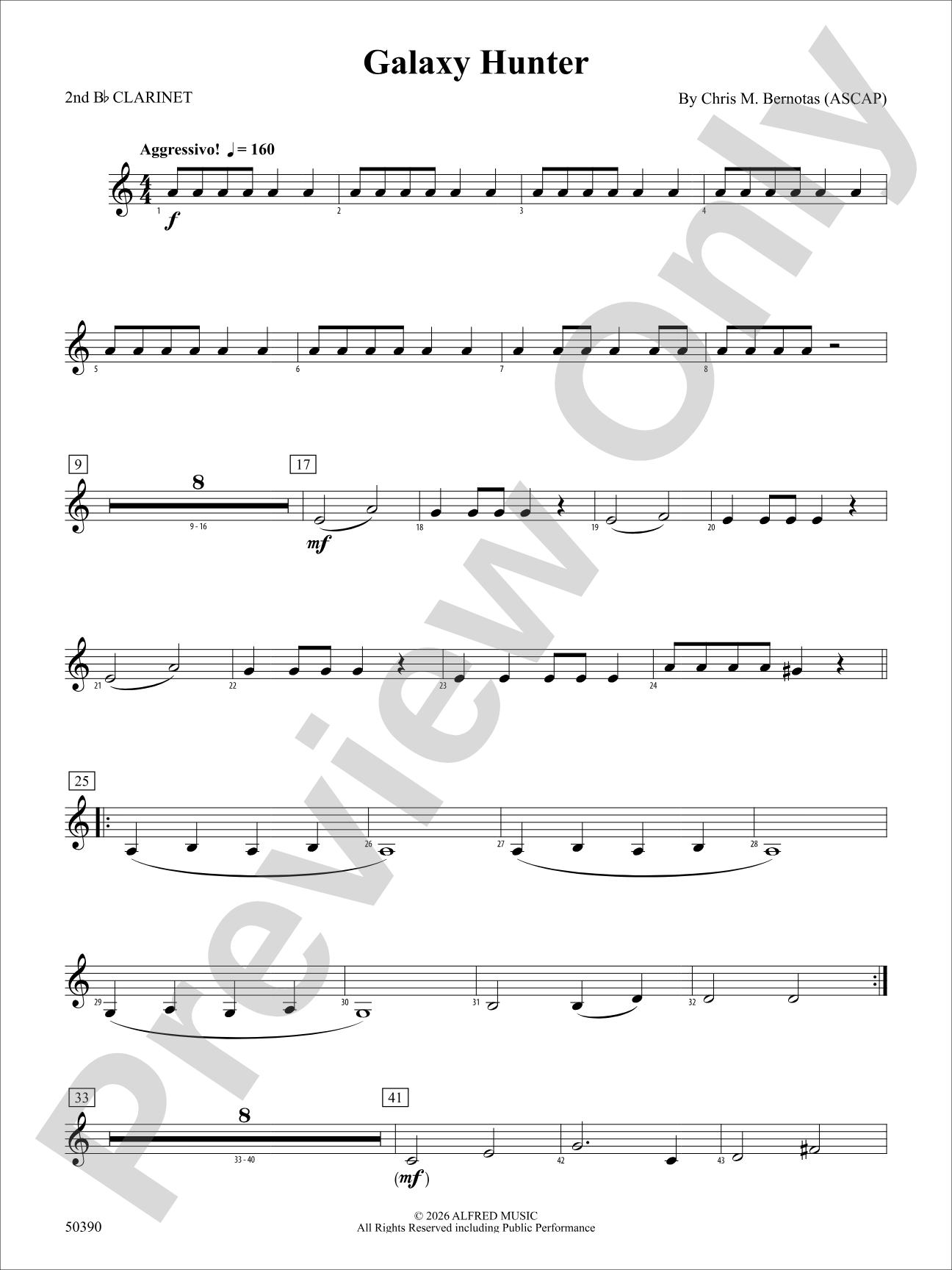 Galaxy Hunter: 2nd B-flat Clarinet