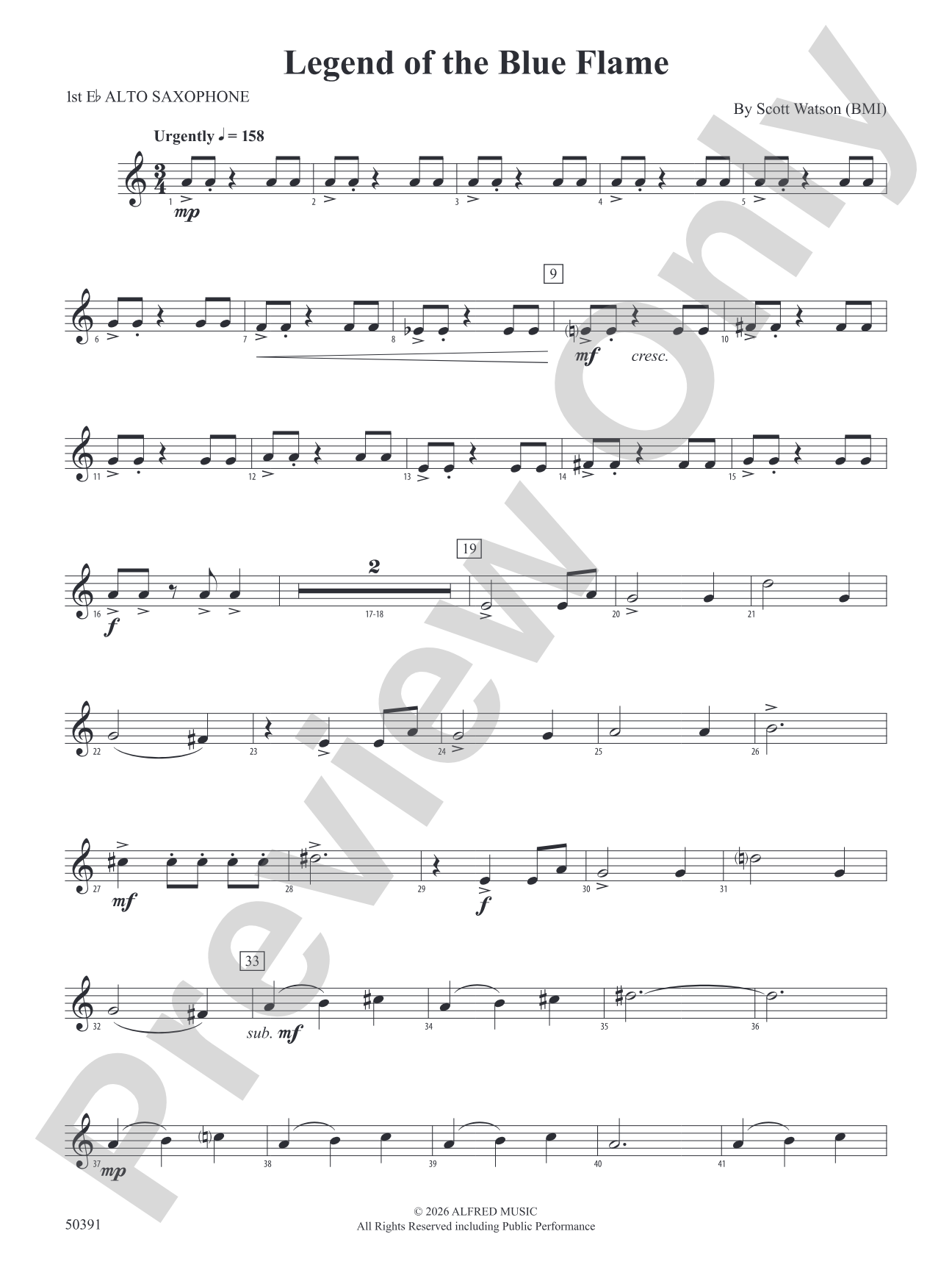 Legend of the Blue Flame: E-flat Alto Saxophone