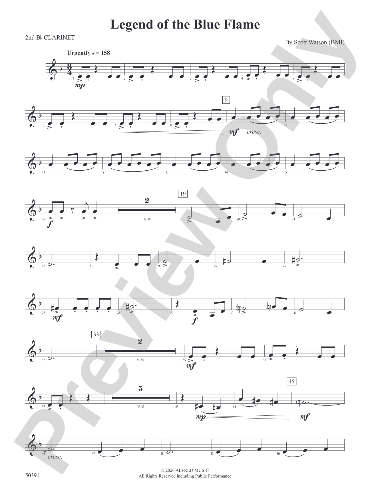 Legend of the Blue Flame: 2nd B-flat Clarinet