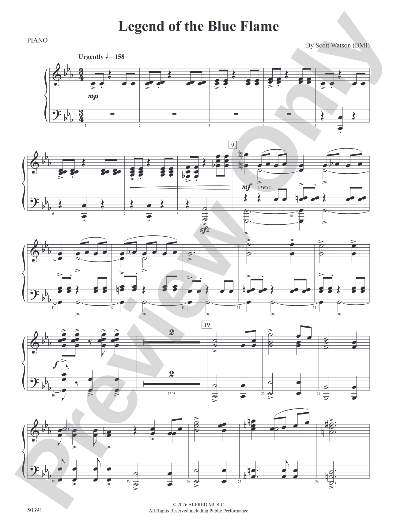 Legend of the Blue Flame: Piano Accompaniment