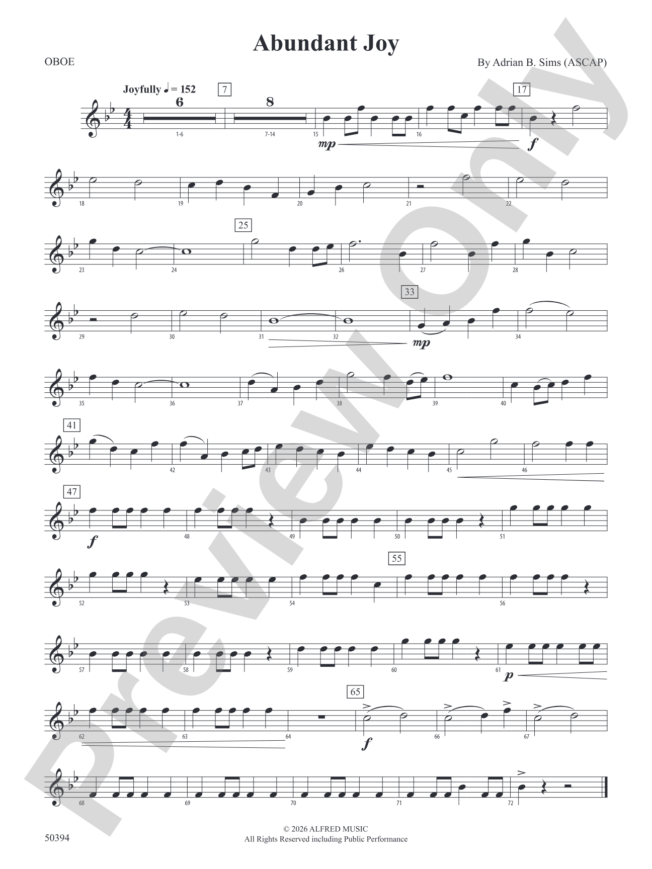Abundant Joy: Oboe