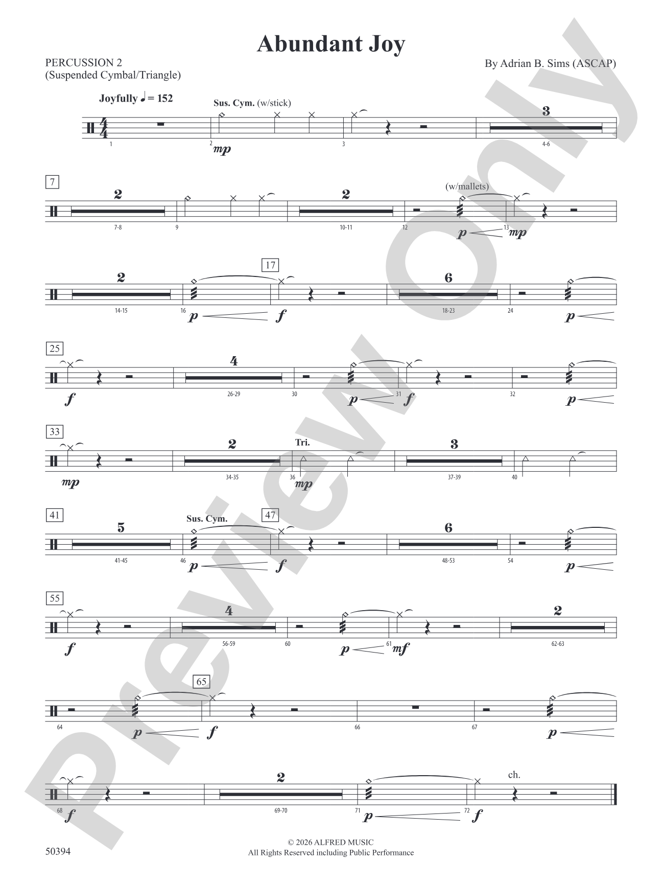 Abundant Joy: 2nd Percussion