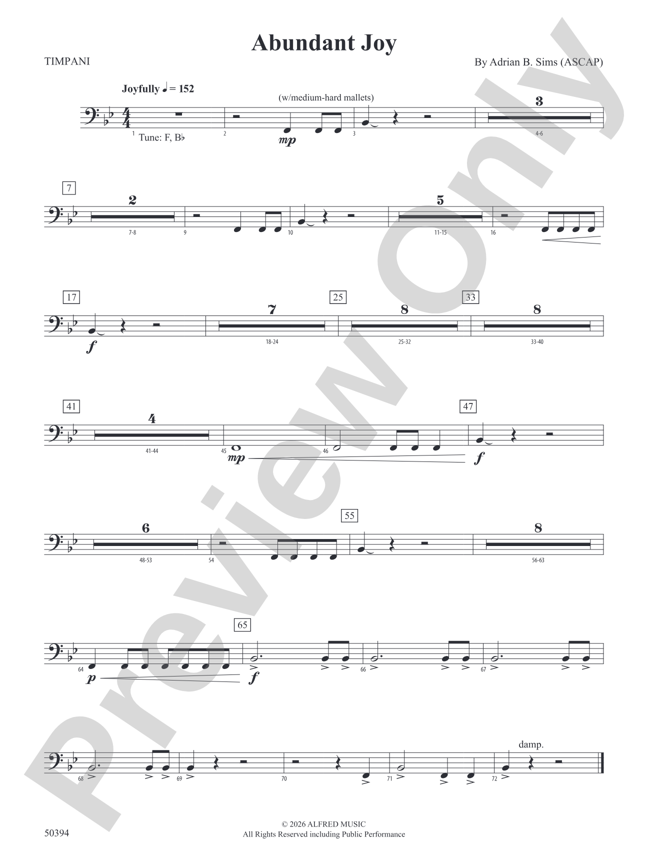 Abundant Joy: Timpani