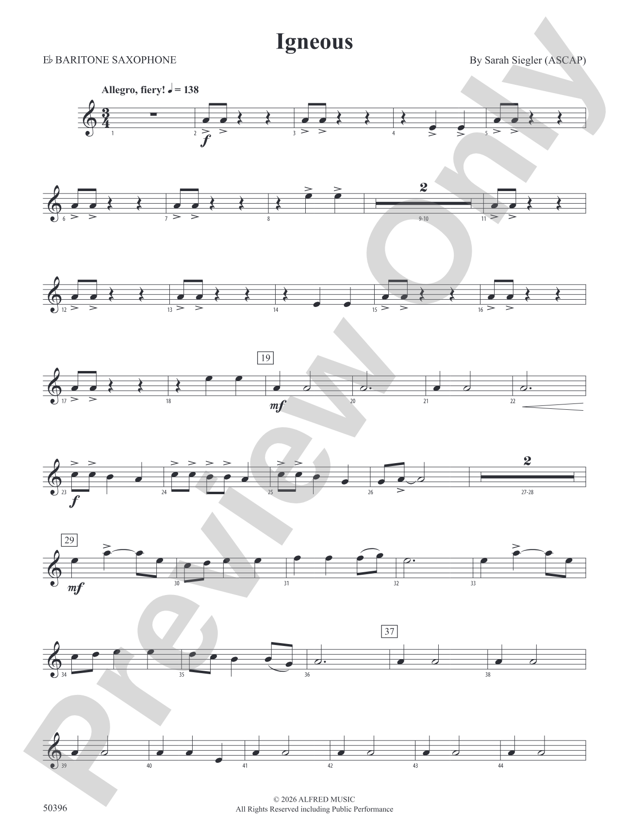Igneous: E-flat Baritone Saxophone