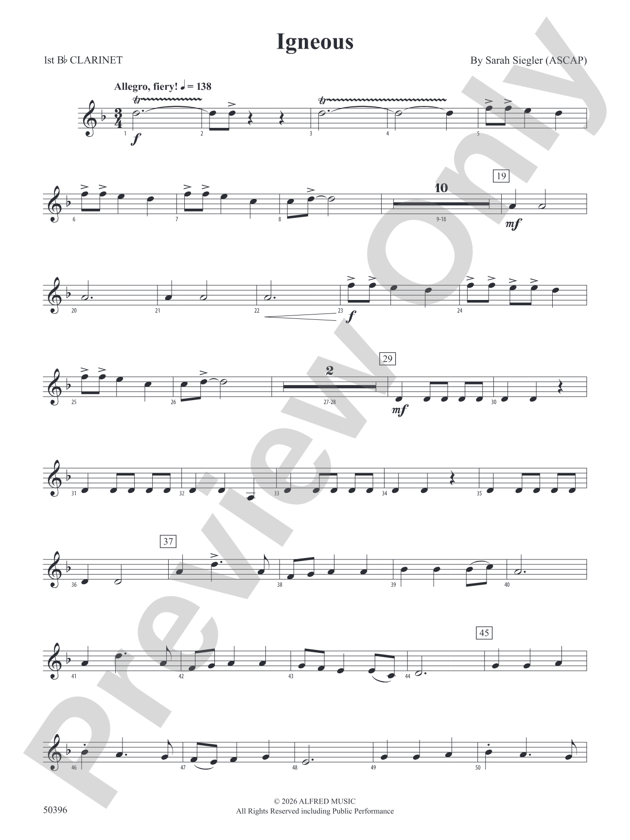 Igneous: 1st B-flat Clarinet