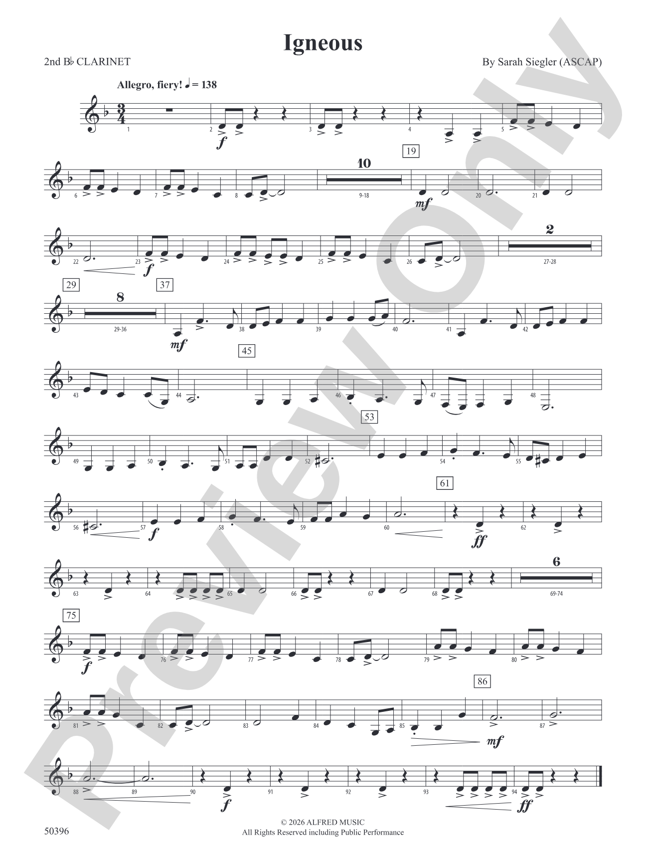 Igneous: 2nd B-flat Clarinet
