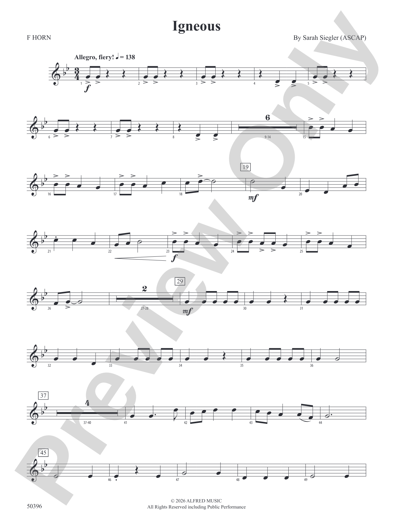 Igneous: 1st F Horn