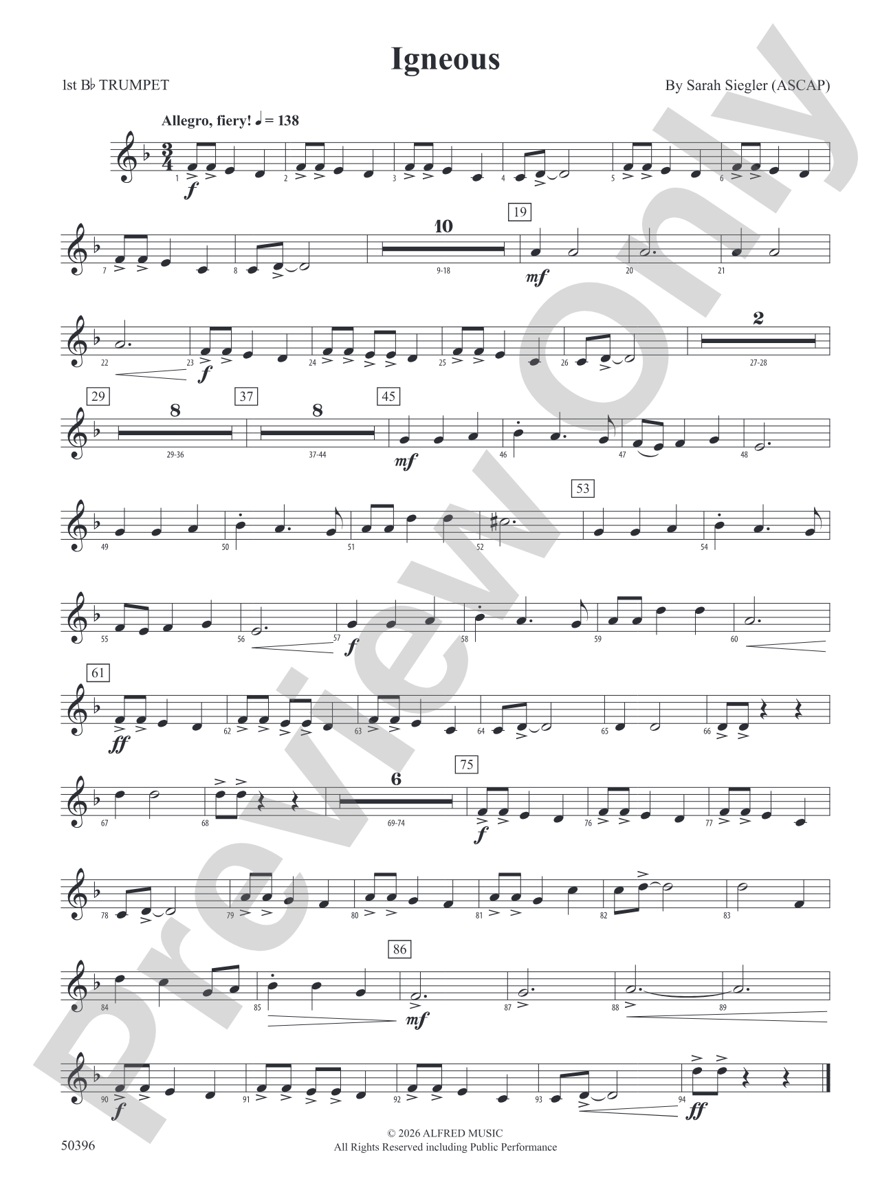 Igneous: 1st B-flat Trumpet