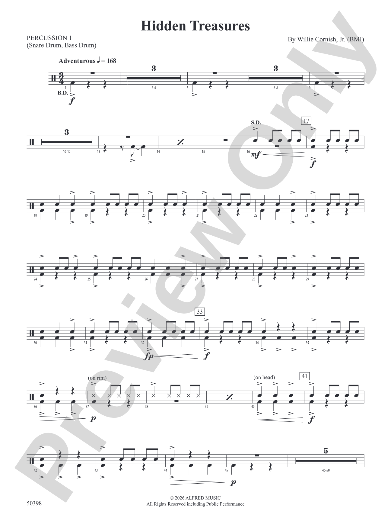 Hidden Treasures: 1st Percussion