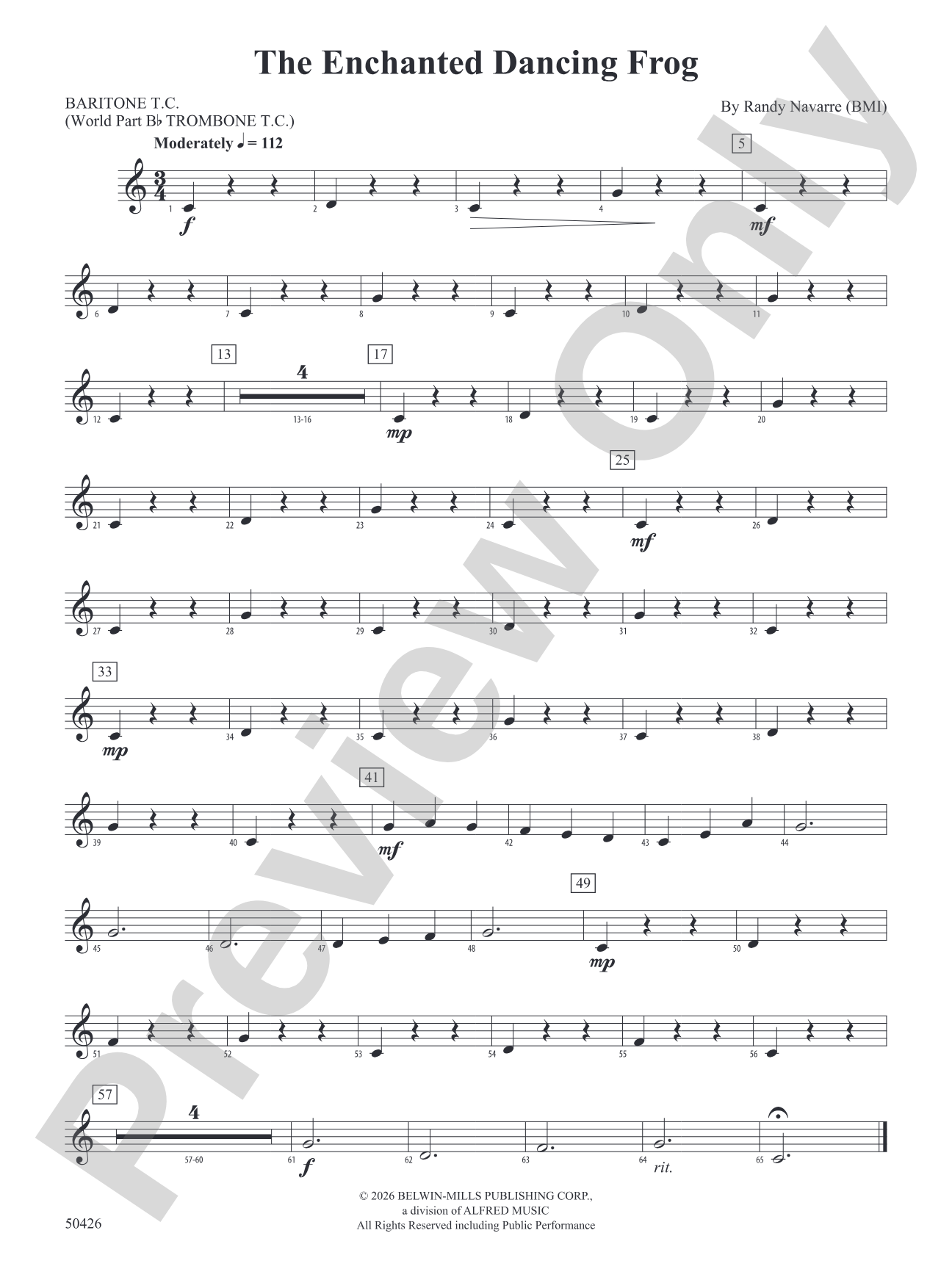 The Enchanted Dancing Frog: Baritone T.C.