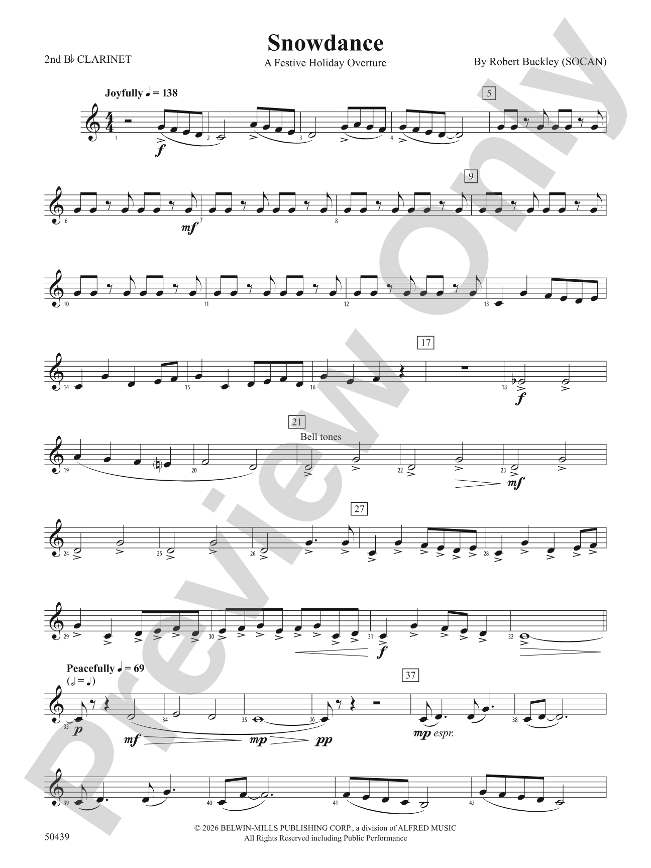 Snowdance: 2nd B-flat Clarinet