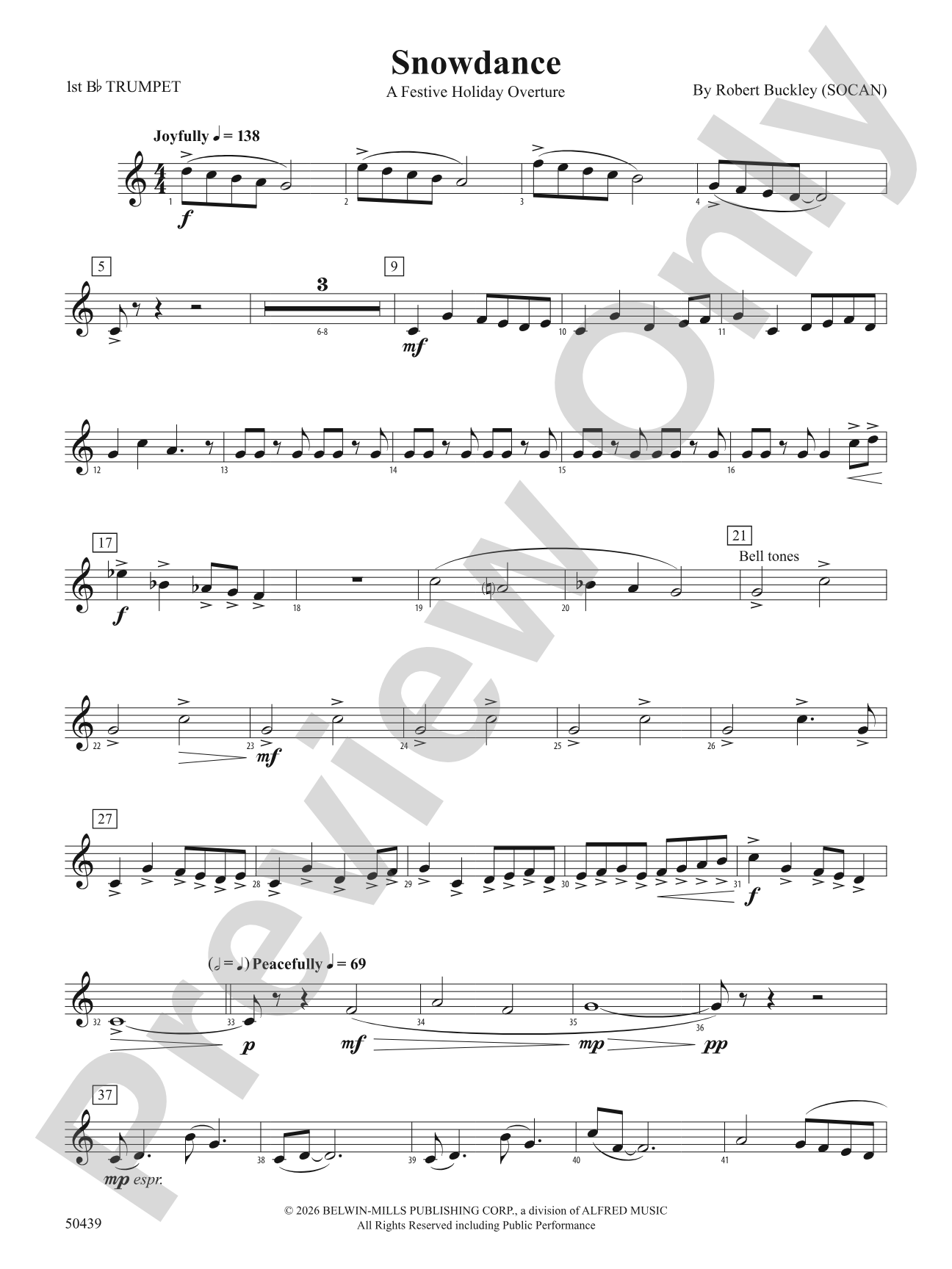 Snowdance: 1st B-flat Trumpet