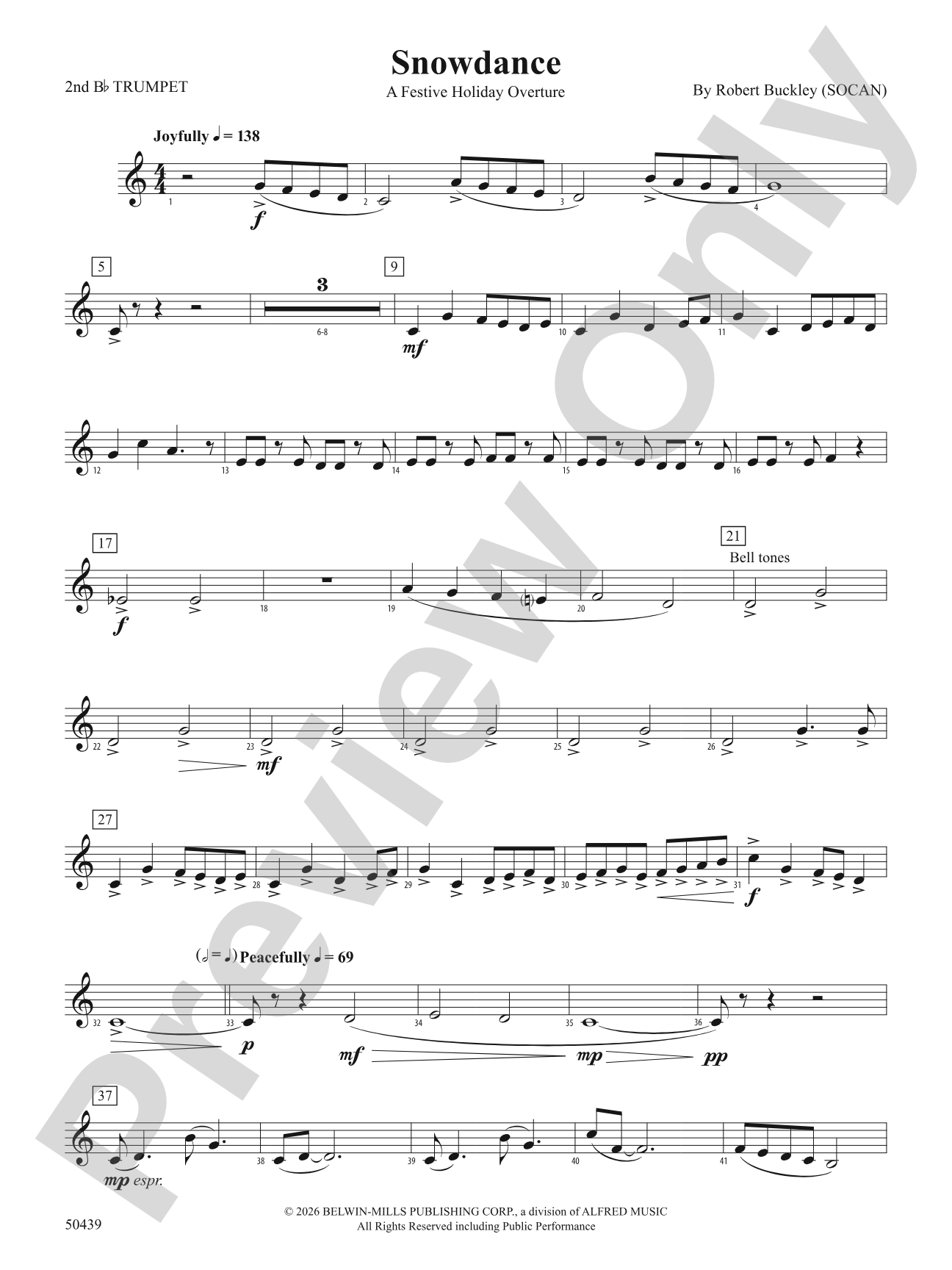 Snowdance: 2nd B-flat Trumpet