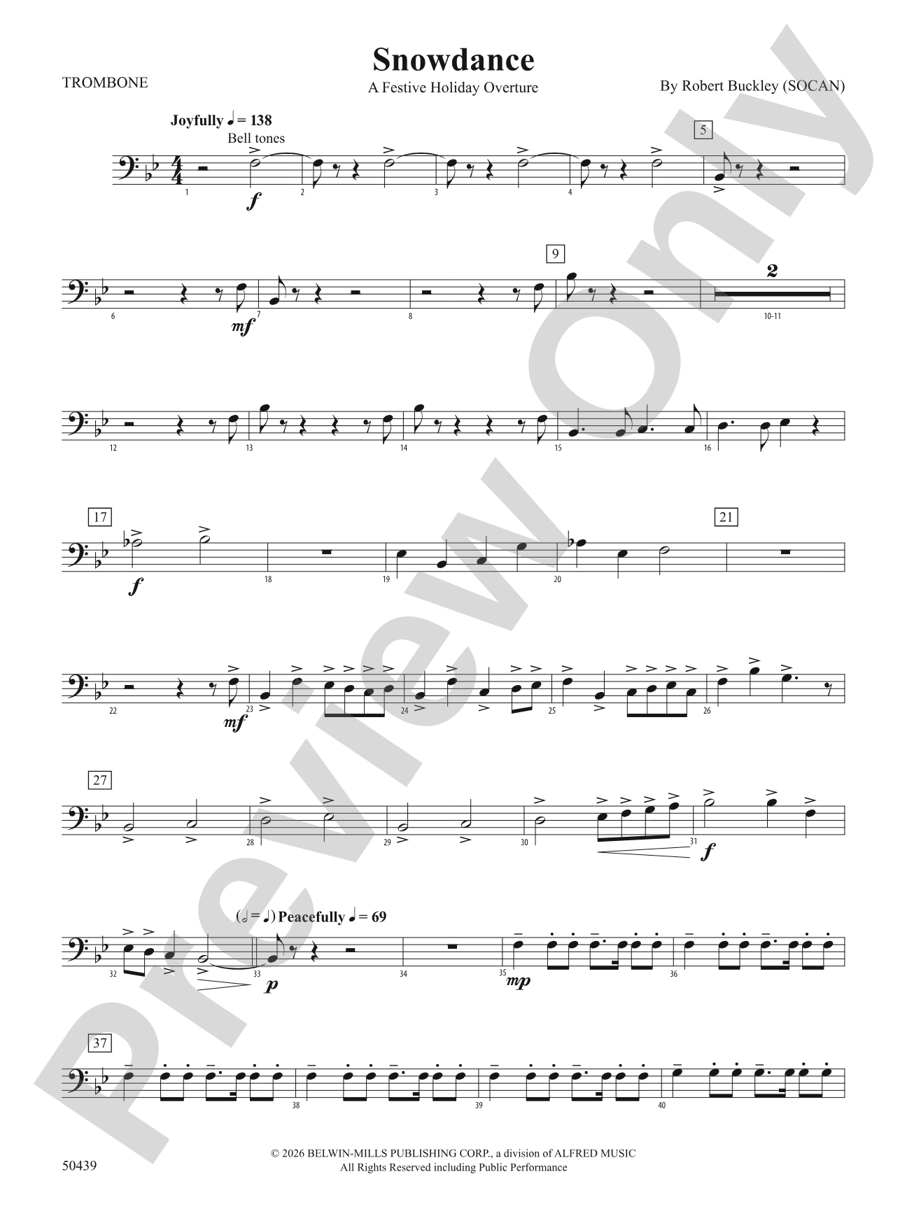 Snowdance: 1st Trombone