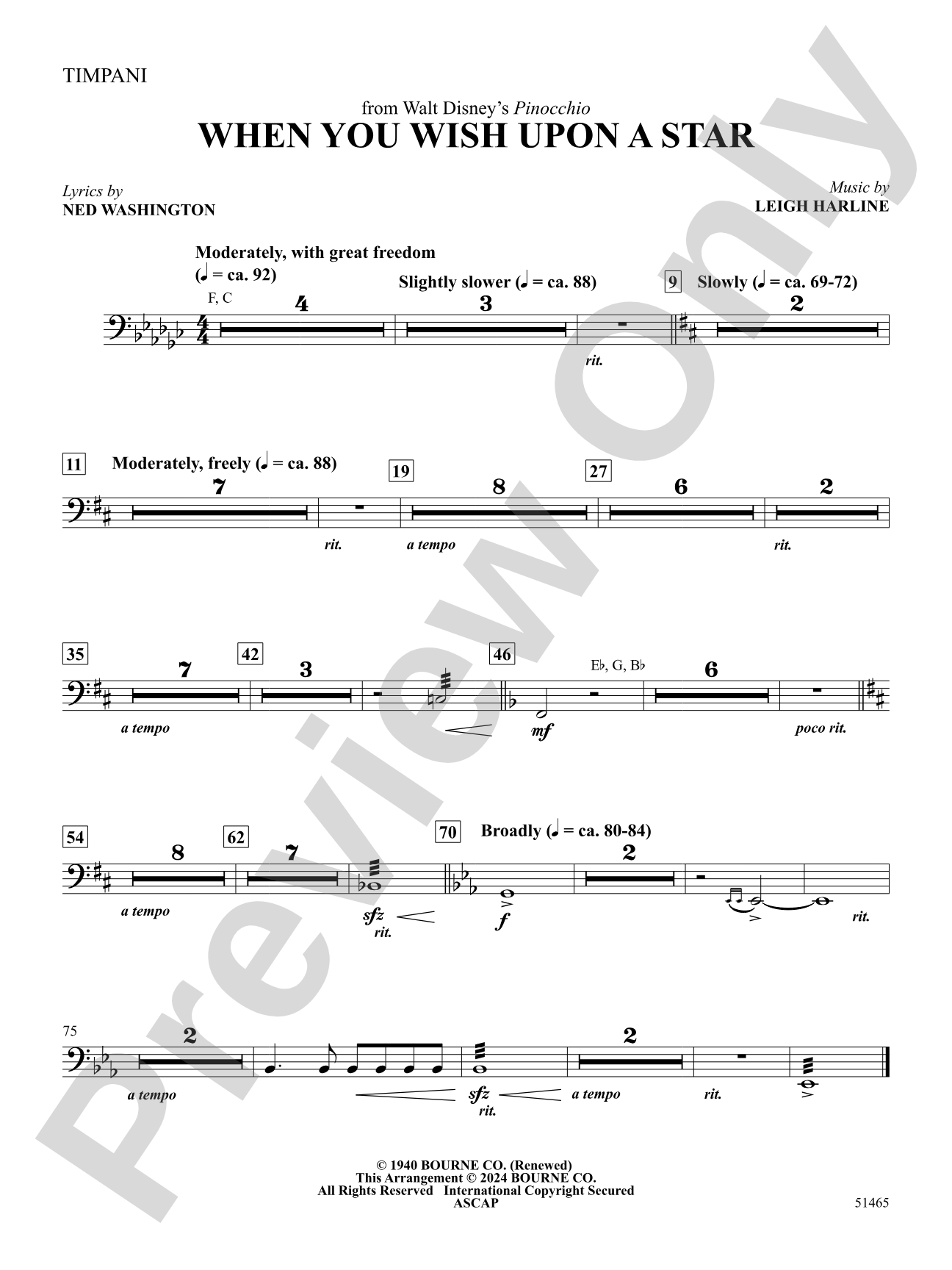 When You Wish Upon a Star: Timpani