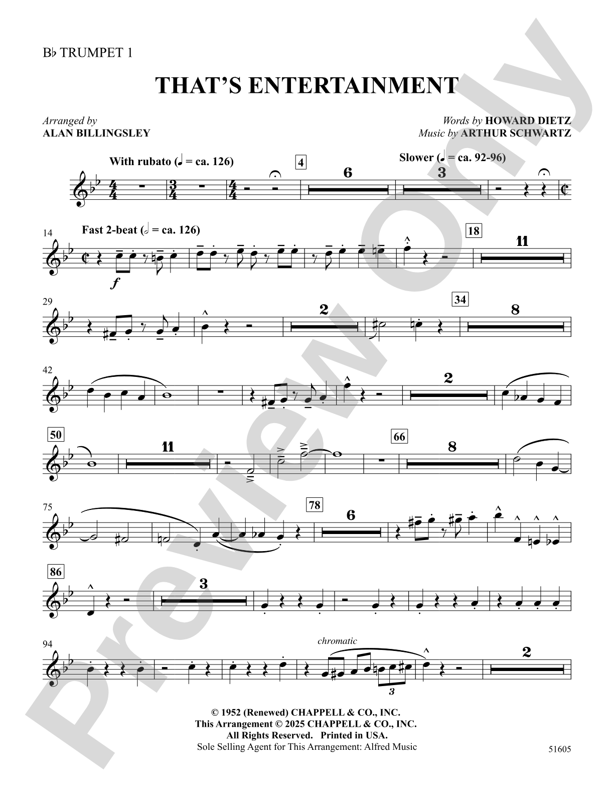That's Entertainment: 1st B-flat Trumpet